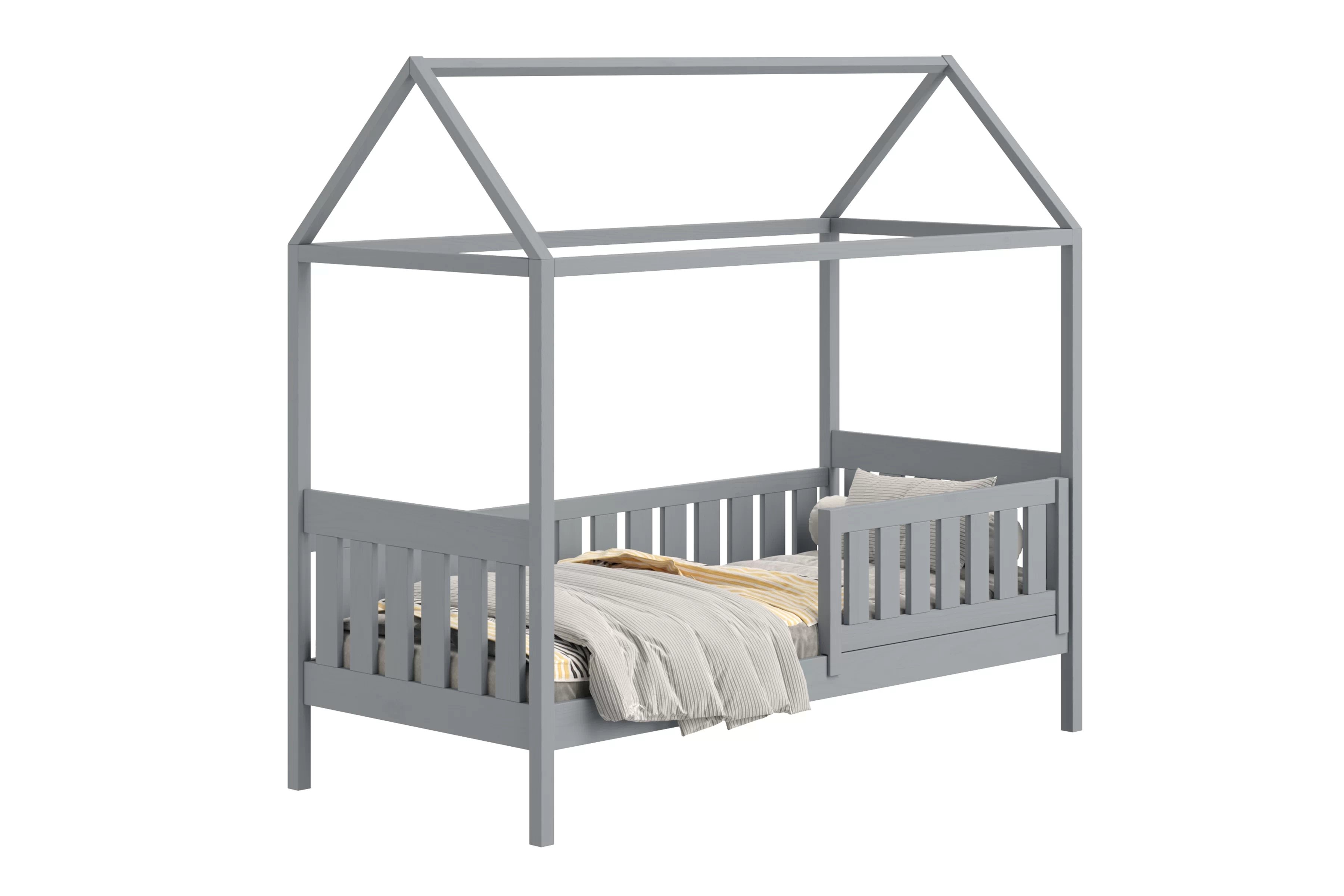 Domčeková posteľ Nemos - 80x180 cm - šedá Posteľ domek Nemos 80x180 prízemná - šedý