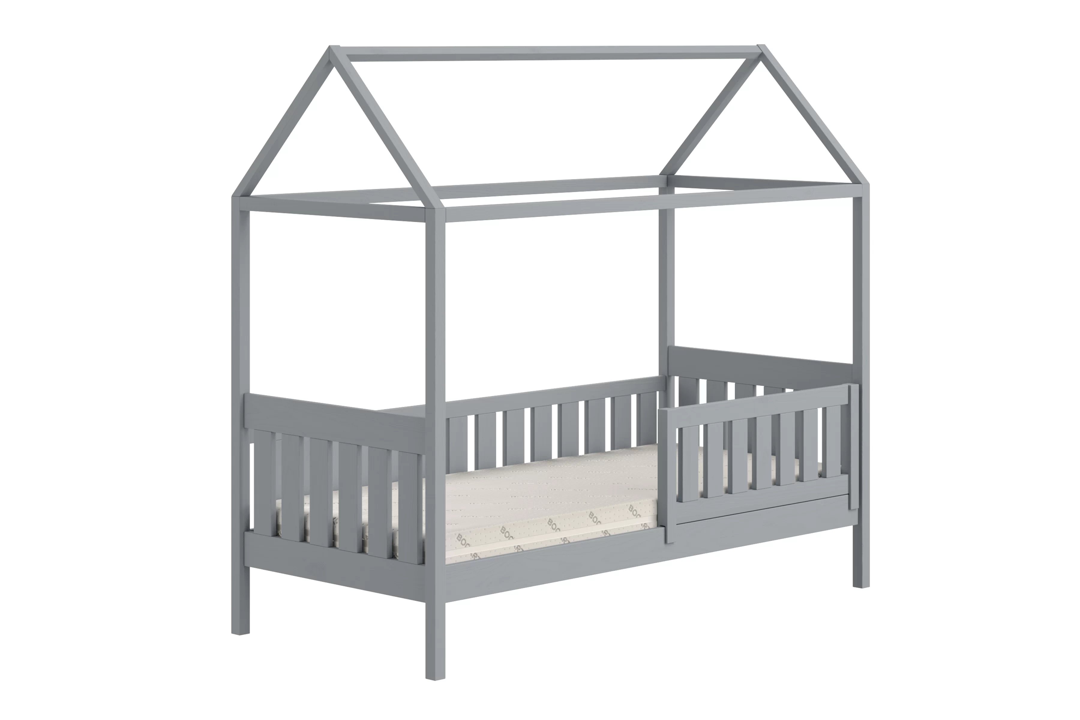 Přízemní postel domeček Nemos 80x190 cm - šedá Postel domeček Nemos 80x190 přízemní - šedá
