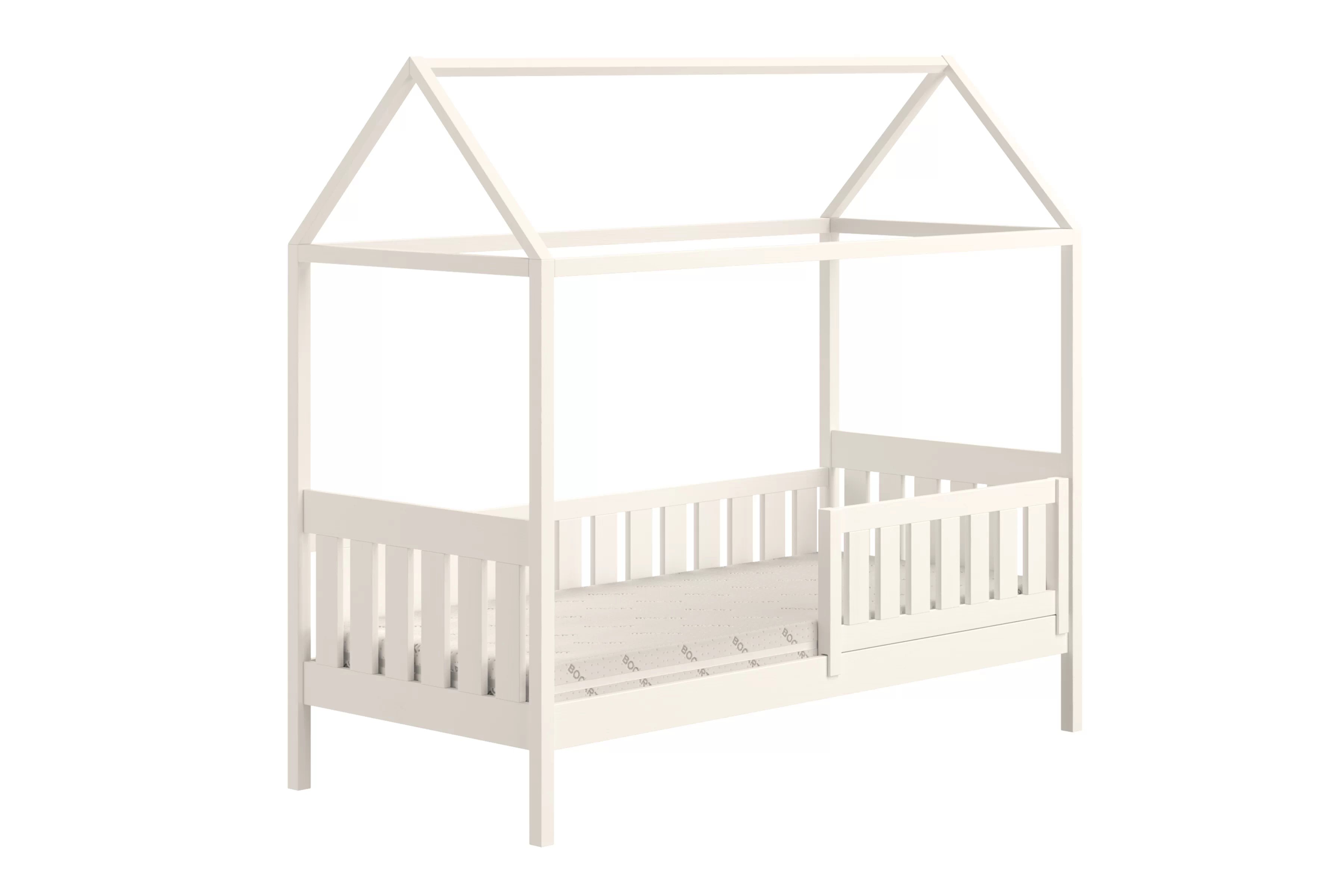 Detská posteľ domčeková Nemos 80x200 cm - biela Posteľ domek Nemos 80x200 prízemná - Biely