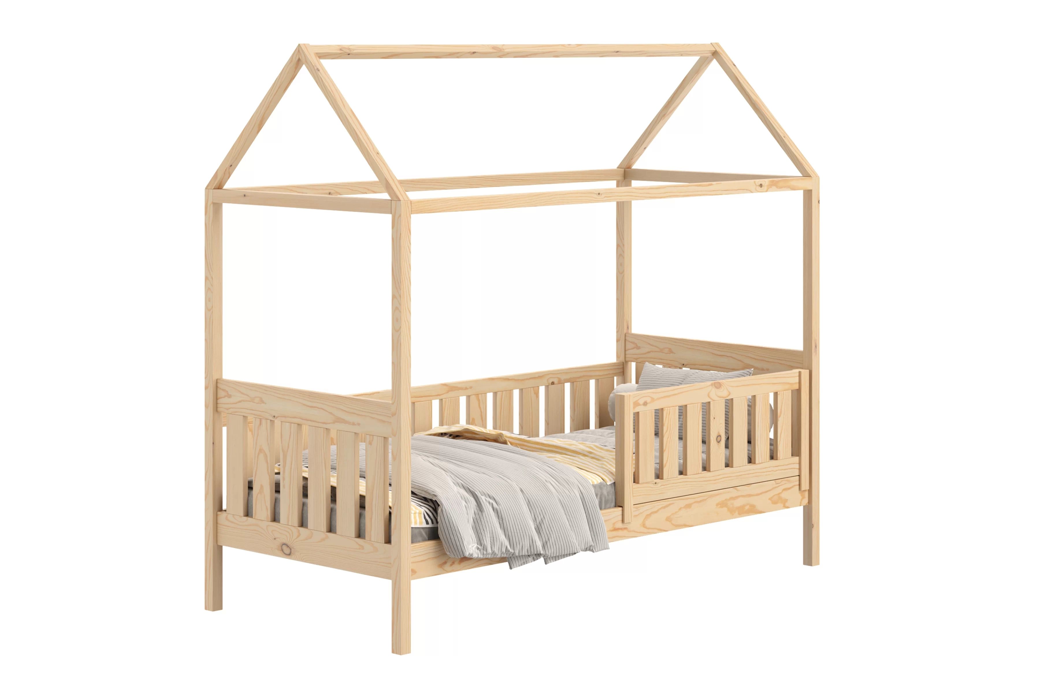 Detská domčeková posteľ Nemos II 80x160 so zásuvkami - borovica Posteľ domek Nemos II 80x160 prízemná so zásuvkami - Borovica