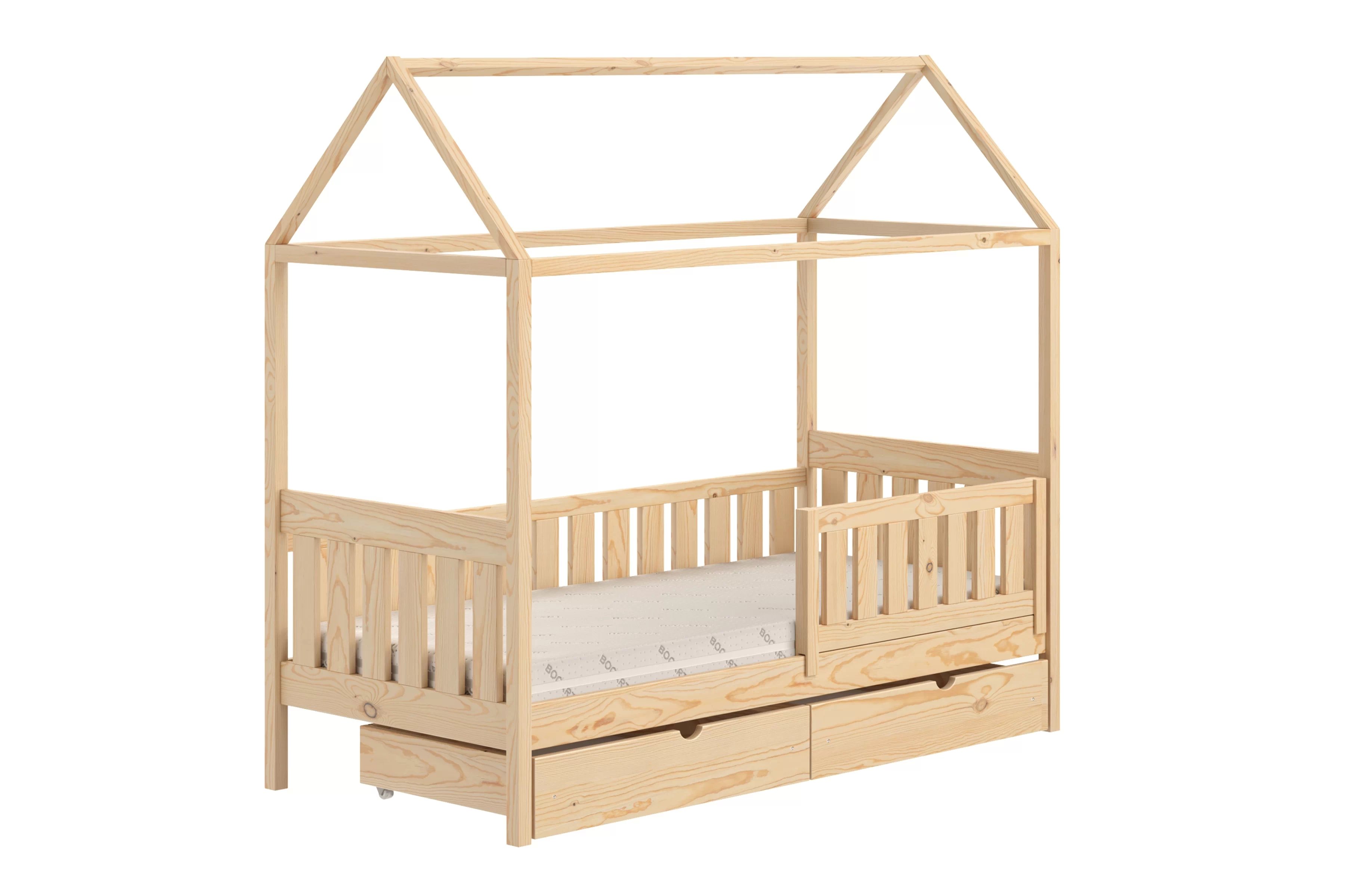 Dětská postel domeček Nemos II 80x180 cm se zásuvkami - borovice Postel domeček Nemos II 80x180 přízemní se zásuvkami - borovice