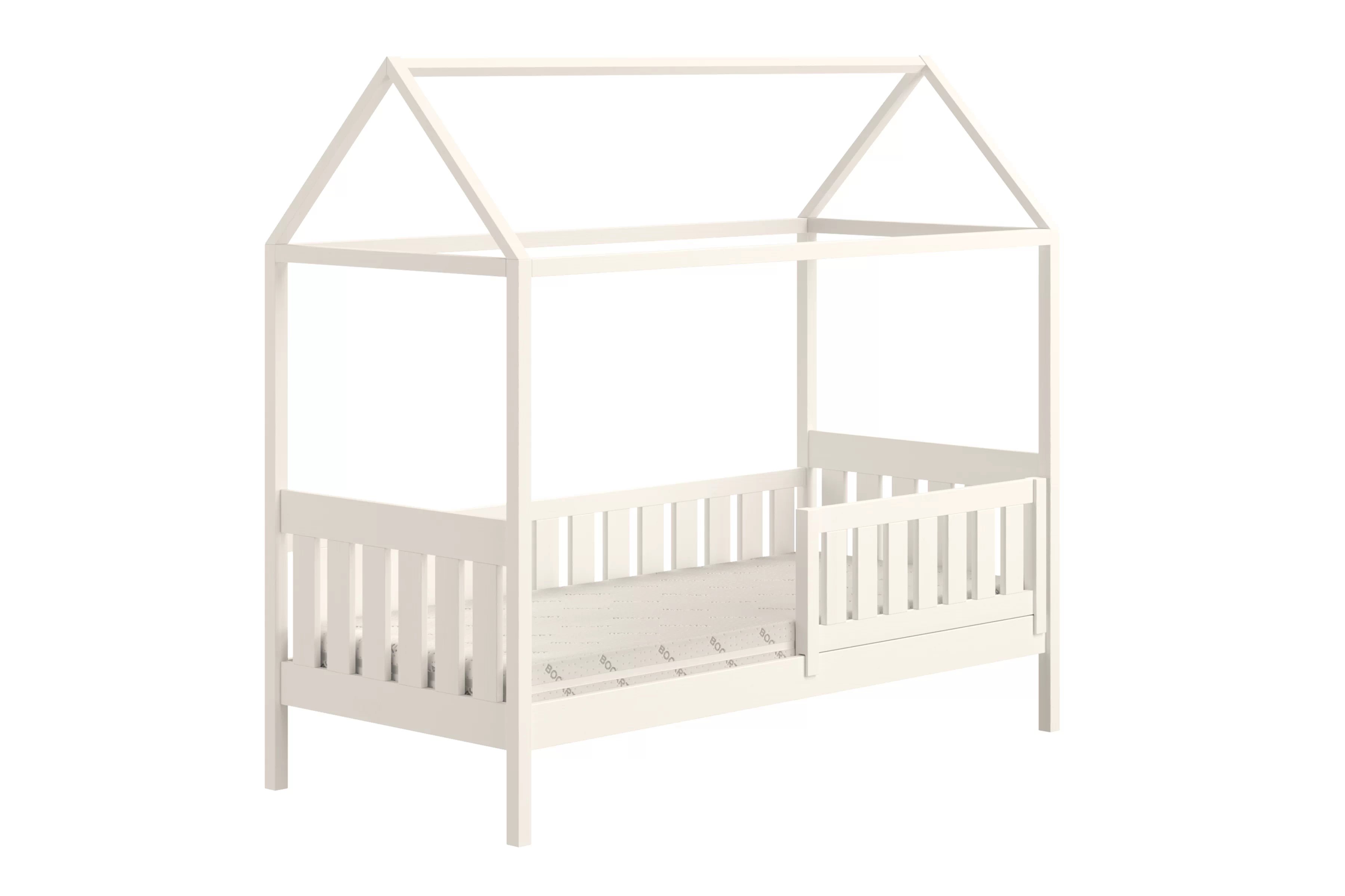 Detská domčeková posteľ Nemos II 80x190 so zásuvkami - biela Posteľ domek Nemos II 80x190 prízemná so zásuvkami - Biely