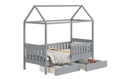 Nemos II egyszintes gyerekágy fiókokkal 80x190 cm - szürke Lozko pavilon Nemos II 80x190 egyszintes fiokokkal - szürke 