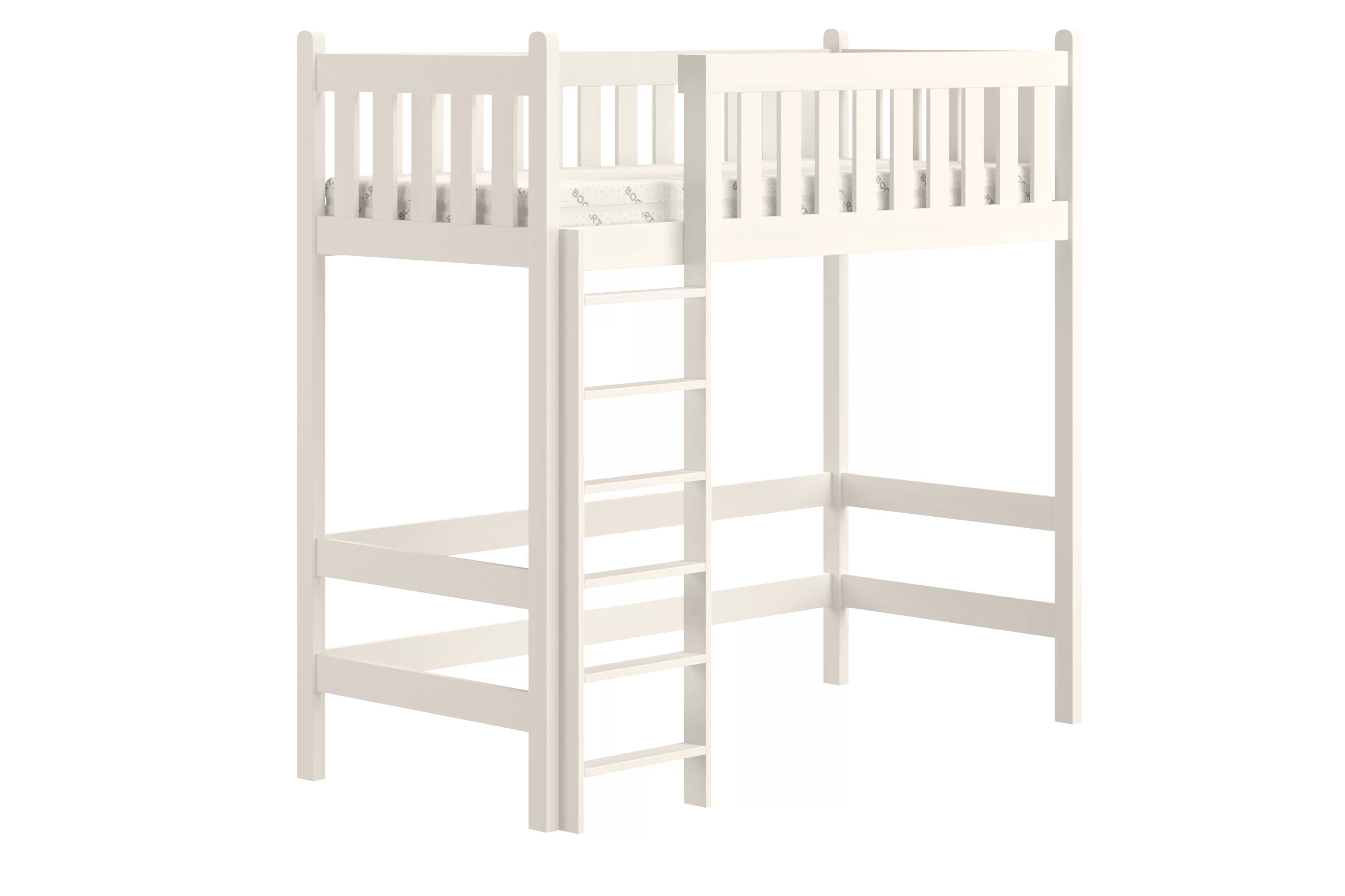 Vyvýšená dřevěná postel Swen 90x190 cm - bílá Postel dřevěná Swen 90x190 vyvýšená postel - bílá