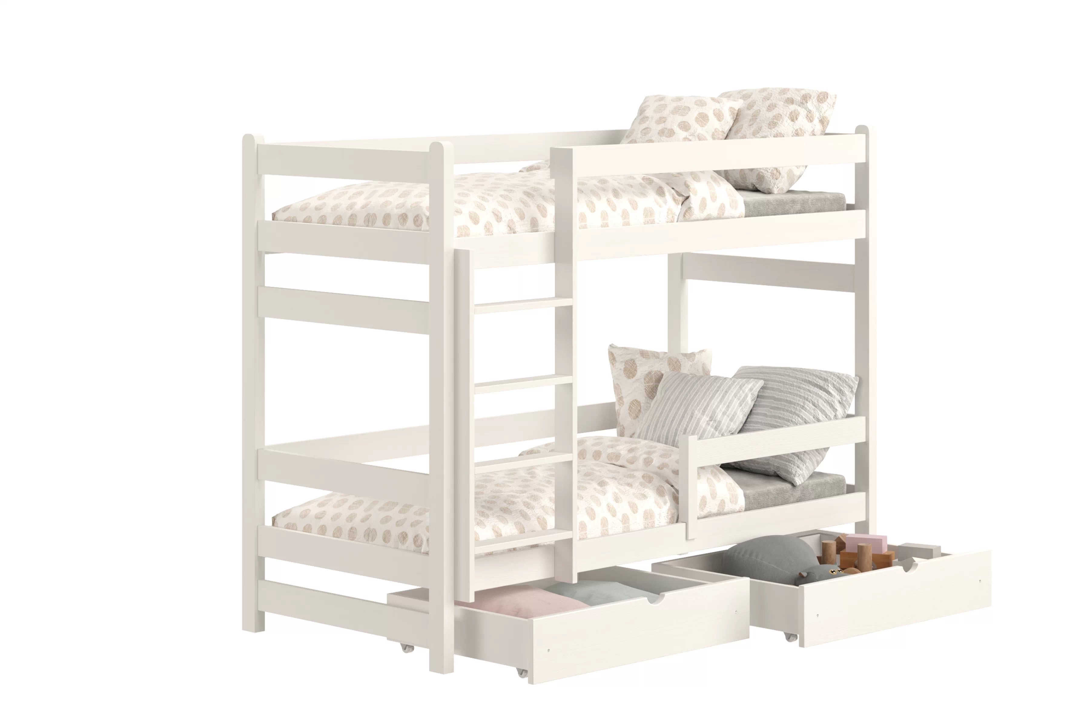 Dětská patrová postel Alis 80x160 cm - bílá Postel dzieciece Alis 80x160 patrová  - bílá