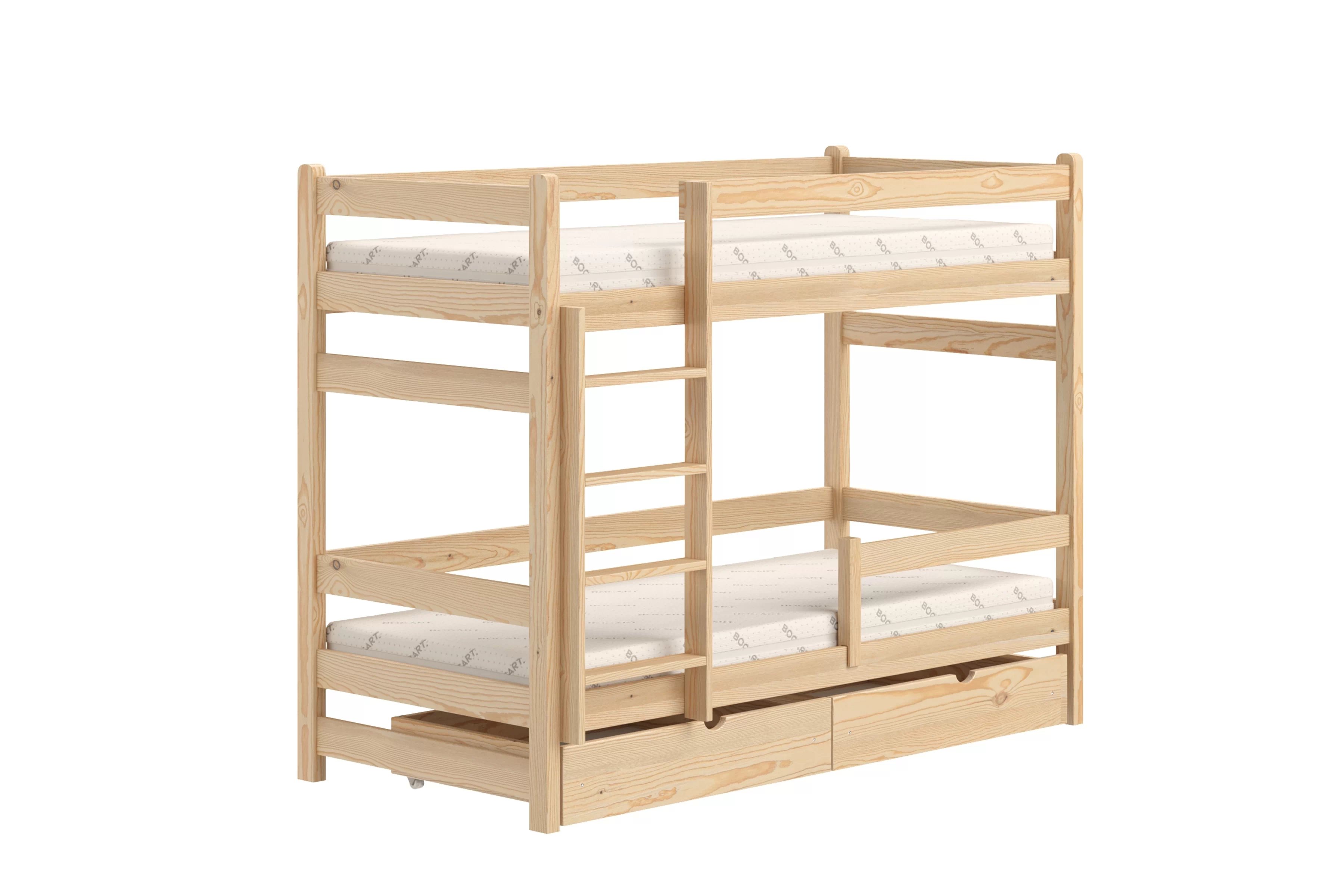 Poschodová posteľ Alis - Borovica, 80x160 Posteľ dzieciece Alis 80x160 poschodová - Borovica