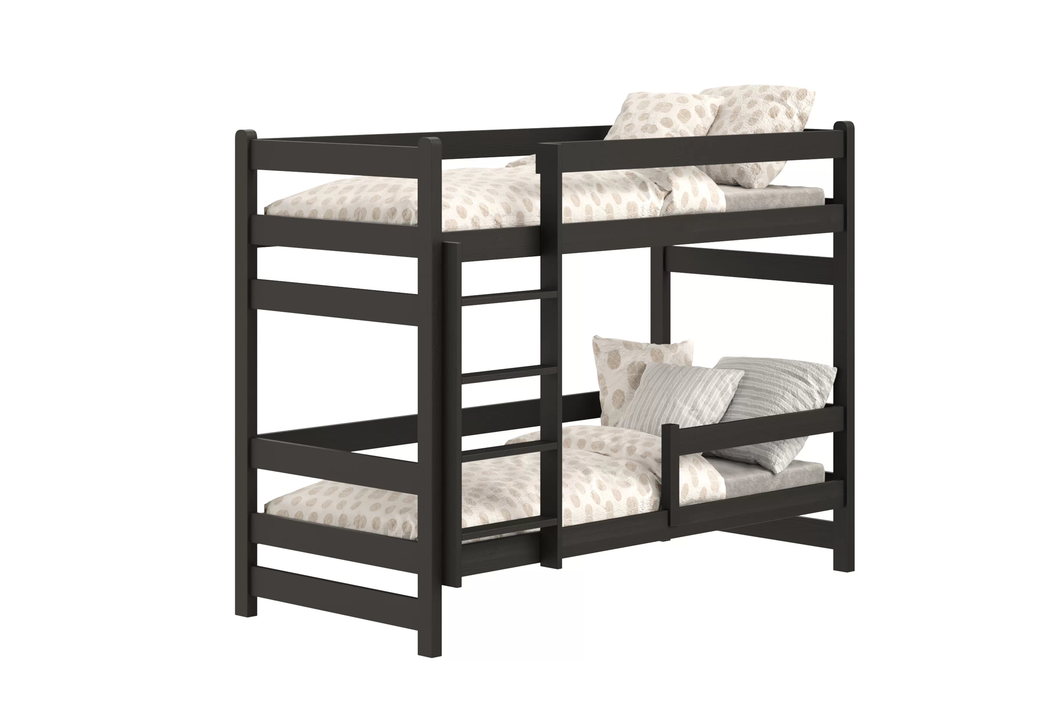 Dětská patrová výsuvná postel Alis 80x180 cm - černá Postel dzieciece Alis 80x180 patrová  - černá