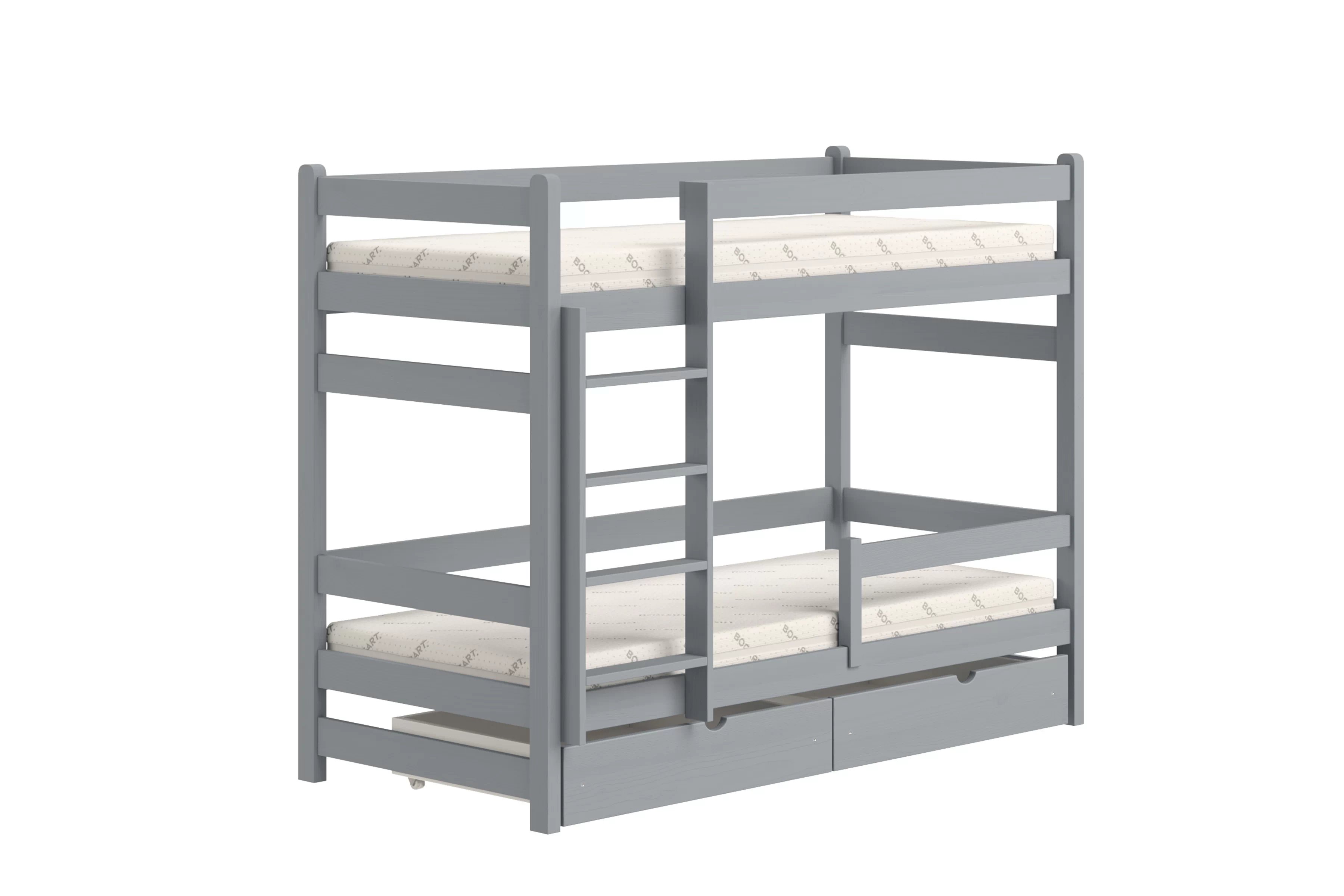 Poschodová posteľ Alis - šedý, 80x190 Posteľ dzieciece Alis 80x190 poschodová - šedý