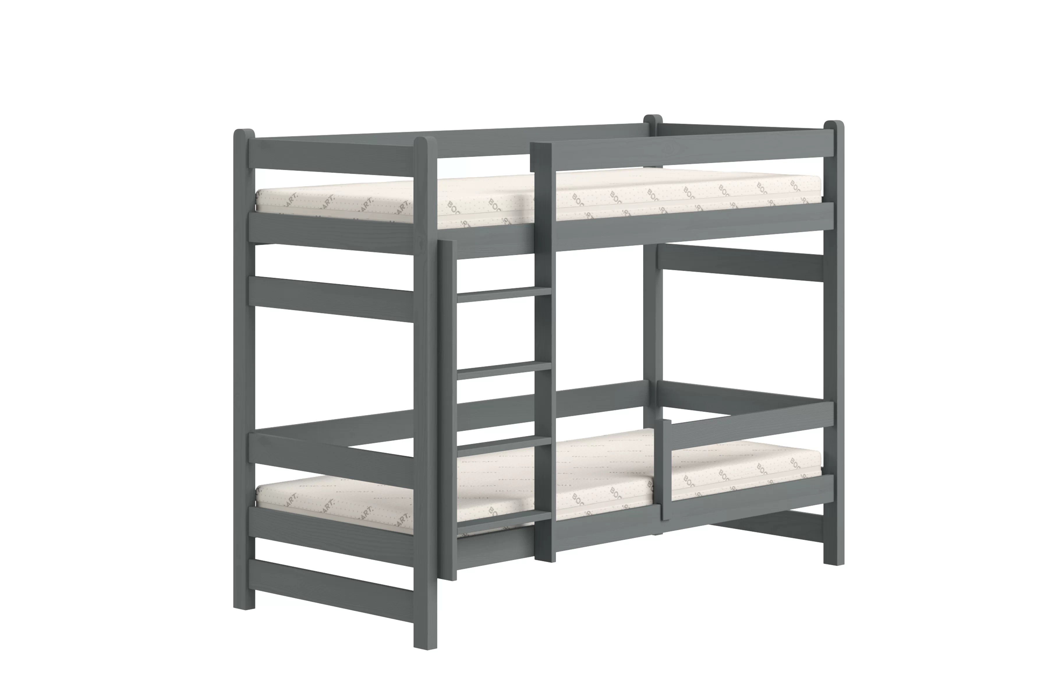 Poschodová posteľ Alis - grafit, 90x180 Posteľ dzieciece Alis 90x180 poschodová - grafit