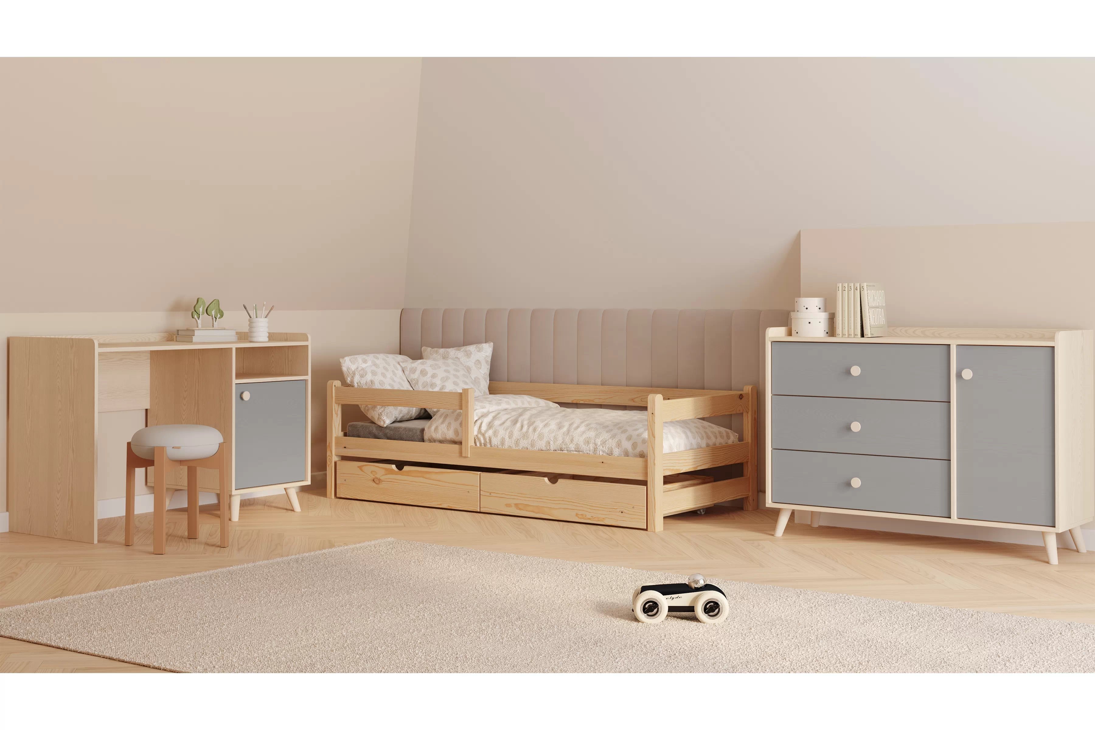 Dětská postel Alis 90x190 cm - borovice Postel dzieciece Alis 90x190 přízemní - borovice