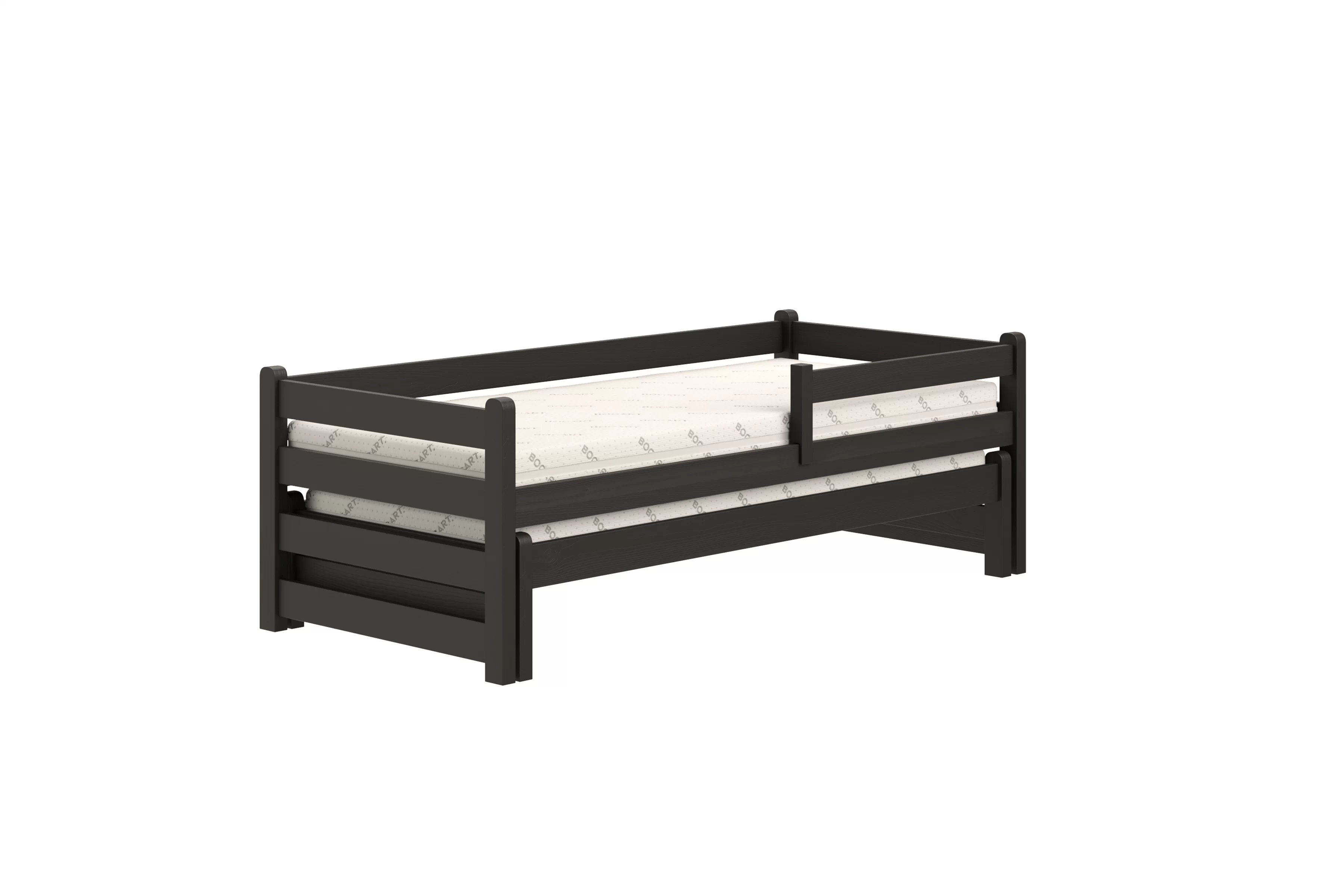 Dětská výsuvná postel Alis 90x190 cm - černá Postel dzieciece Alis 90x190 přízemní výsuvná - černá