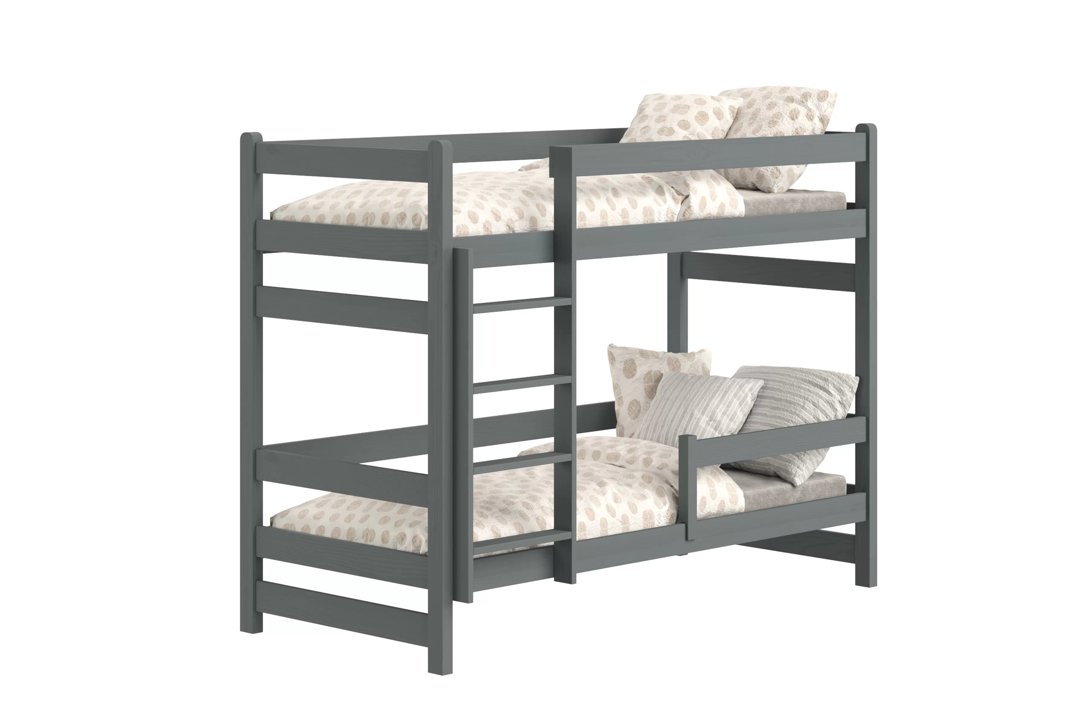 Dětská patrová výsuvná postel Alis 90x190 cm - grafitová Postel dzieciece Alis 90x190 patrová  - grafit