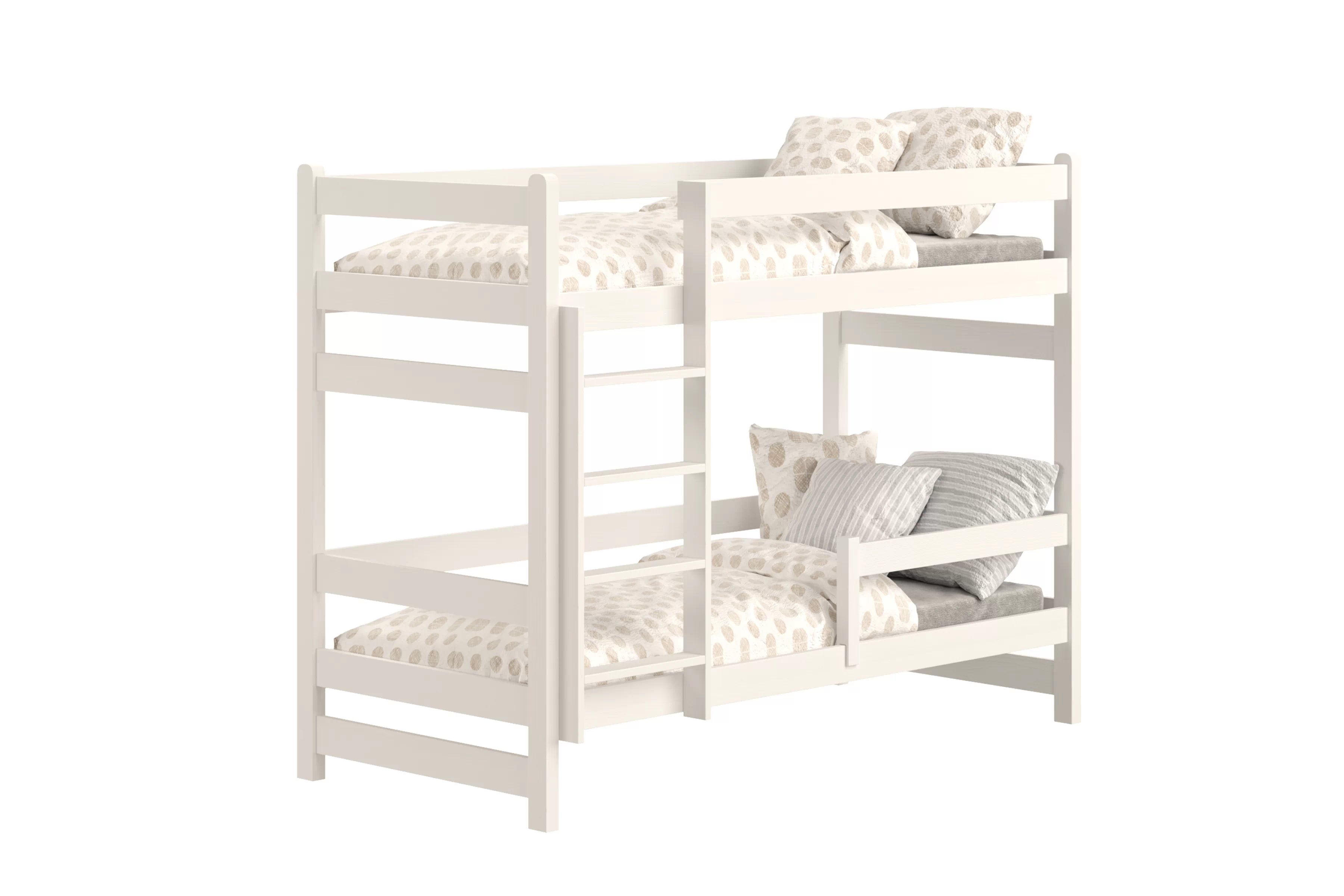 Poschodová posteľ Alis - biely, 90x200 Posteľ dzieciece Alis 90x200 poschodová - Biely