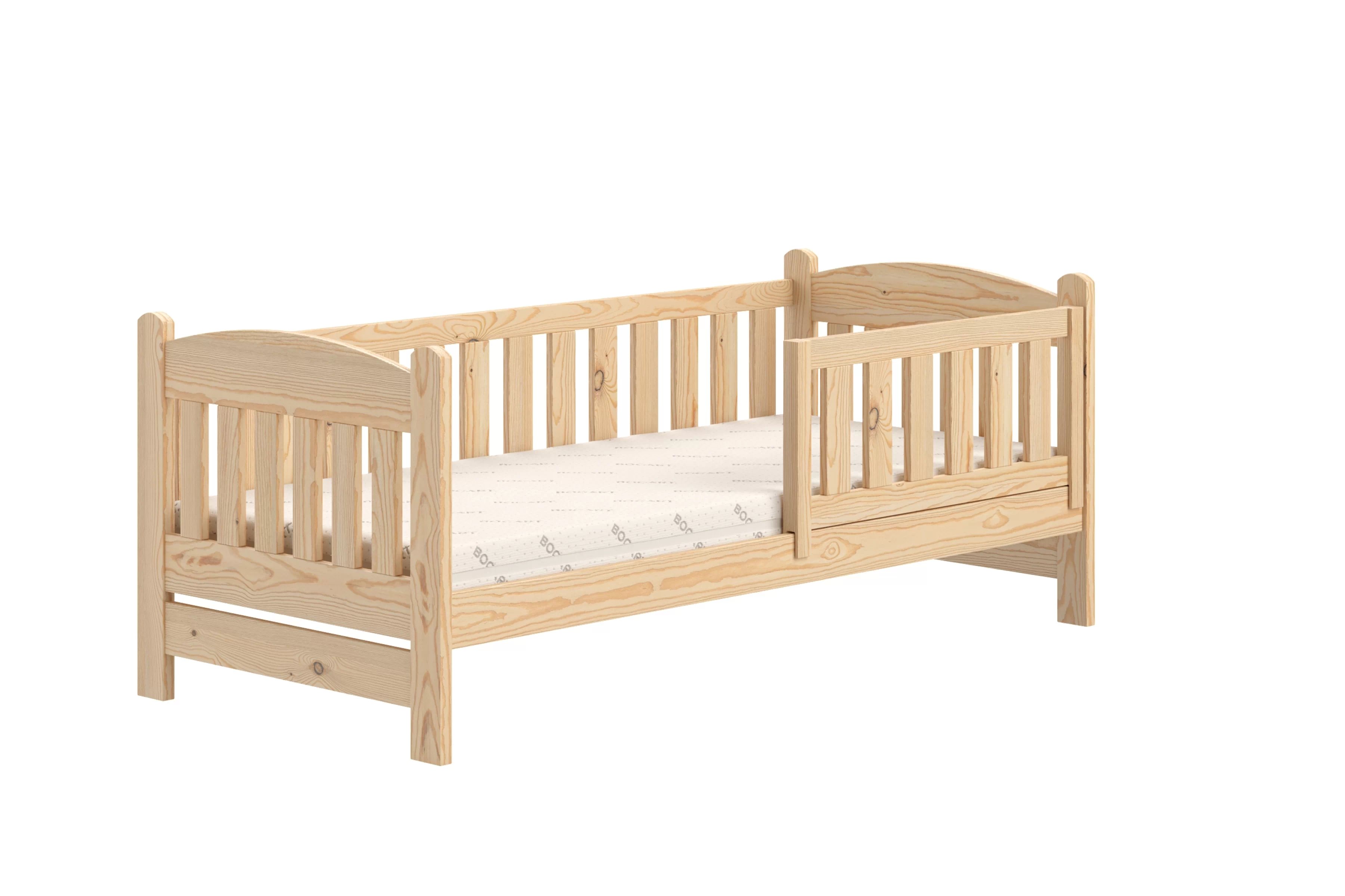 Detská posteľ Alvins so zásuvkami - 70x140 cm - borovica  Posteľ dzieciece Alvins 70x140 drevená so zásuvkami - Borovica 