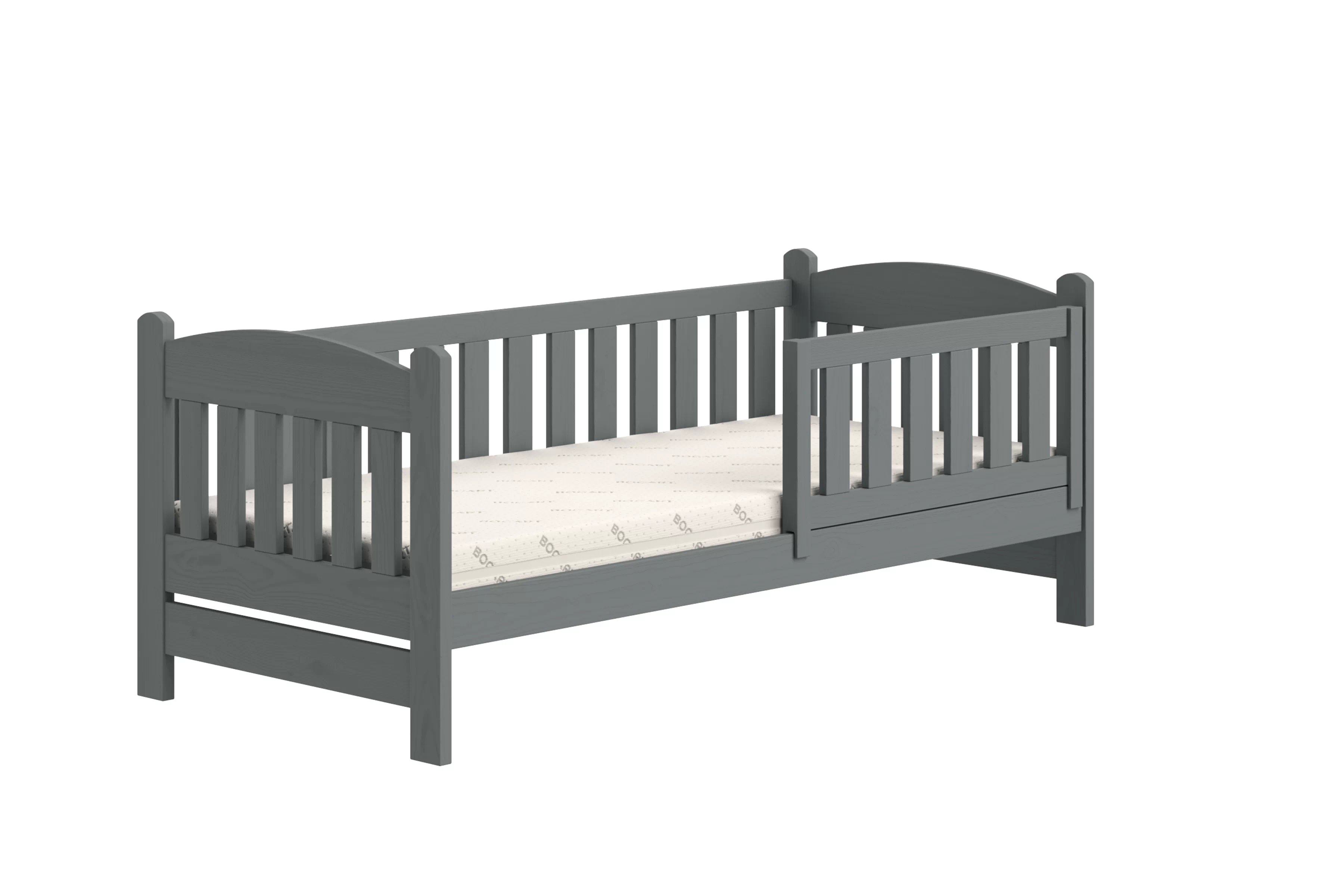 Detská posteľ Alvins so zásuvkami - grafit, 80x160 Posteľ dzieciece Alvins 80x160 drevená so zásuvkami - grafit