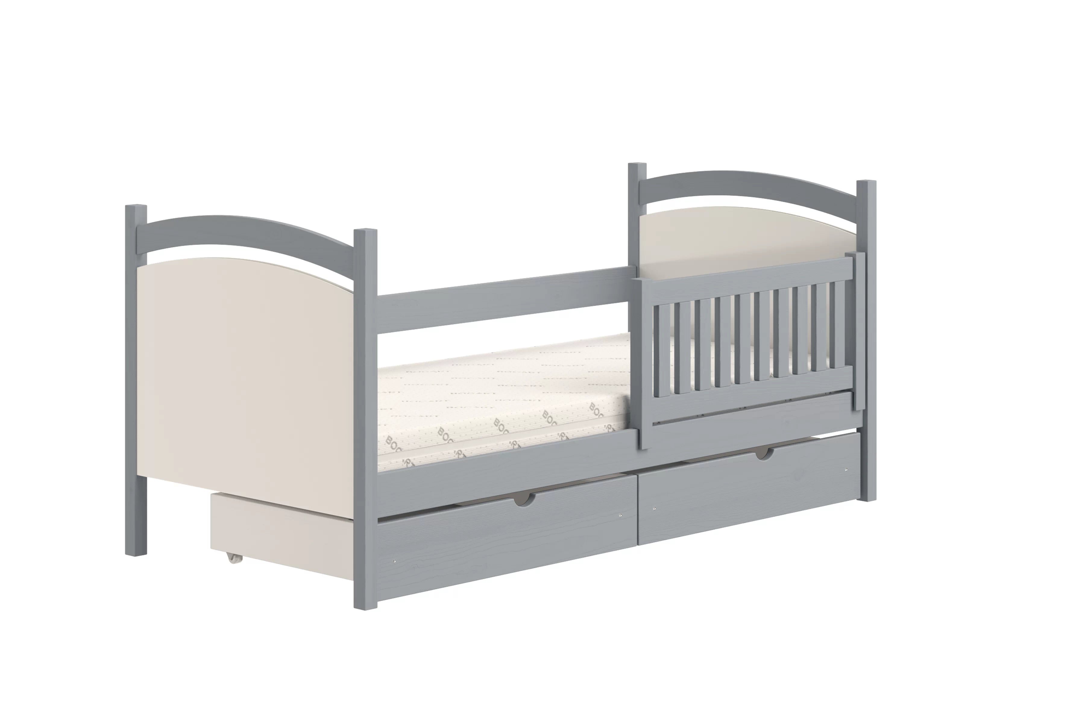 Detská posteľ Amely s tabuľou stierateľnou za sucha - 80x180 - šedá Posteľ dzieciece Amely  80x180 z tablica suchoscieralna - šedý