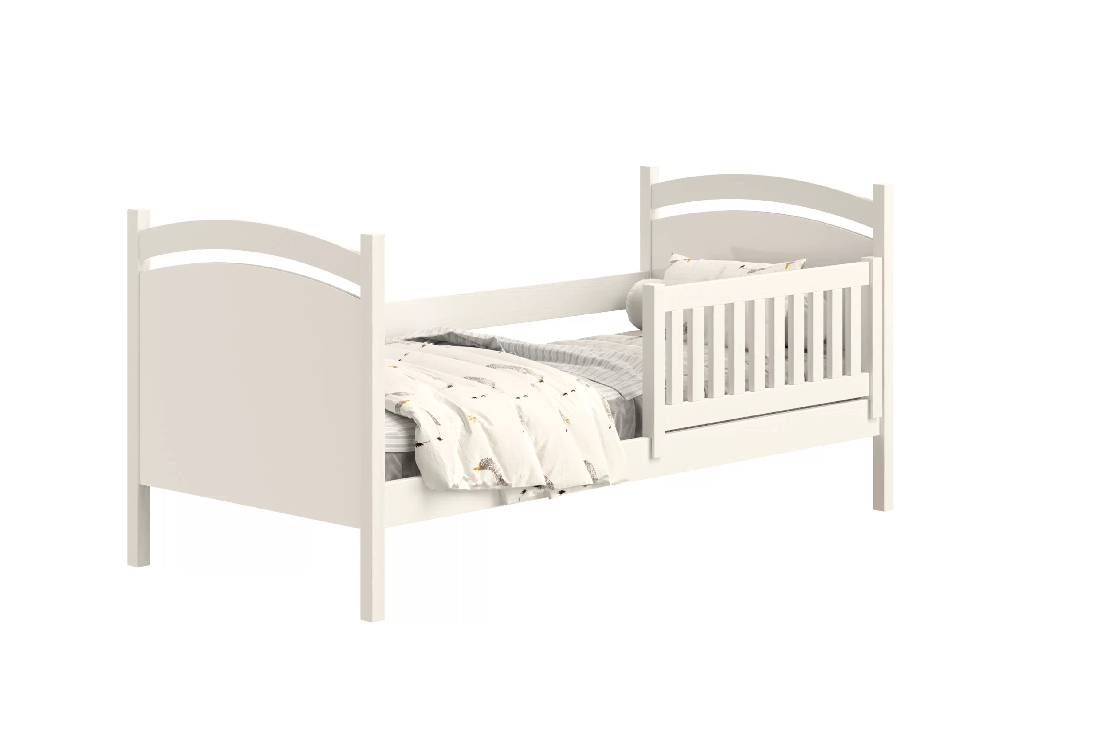 Detská posteľ Amely s tabuľou stierateľnou za sucha - 70x140 cm - biela Posteľ dzieciece Amely 70x140 z tablica suchoscieralna - Biely