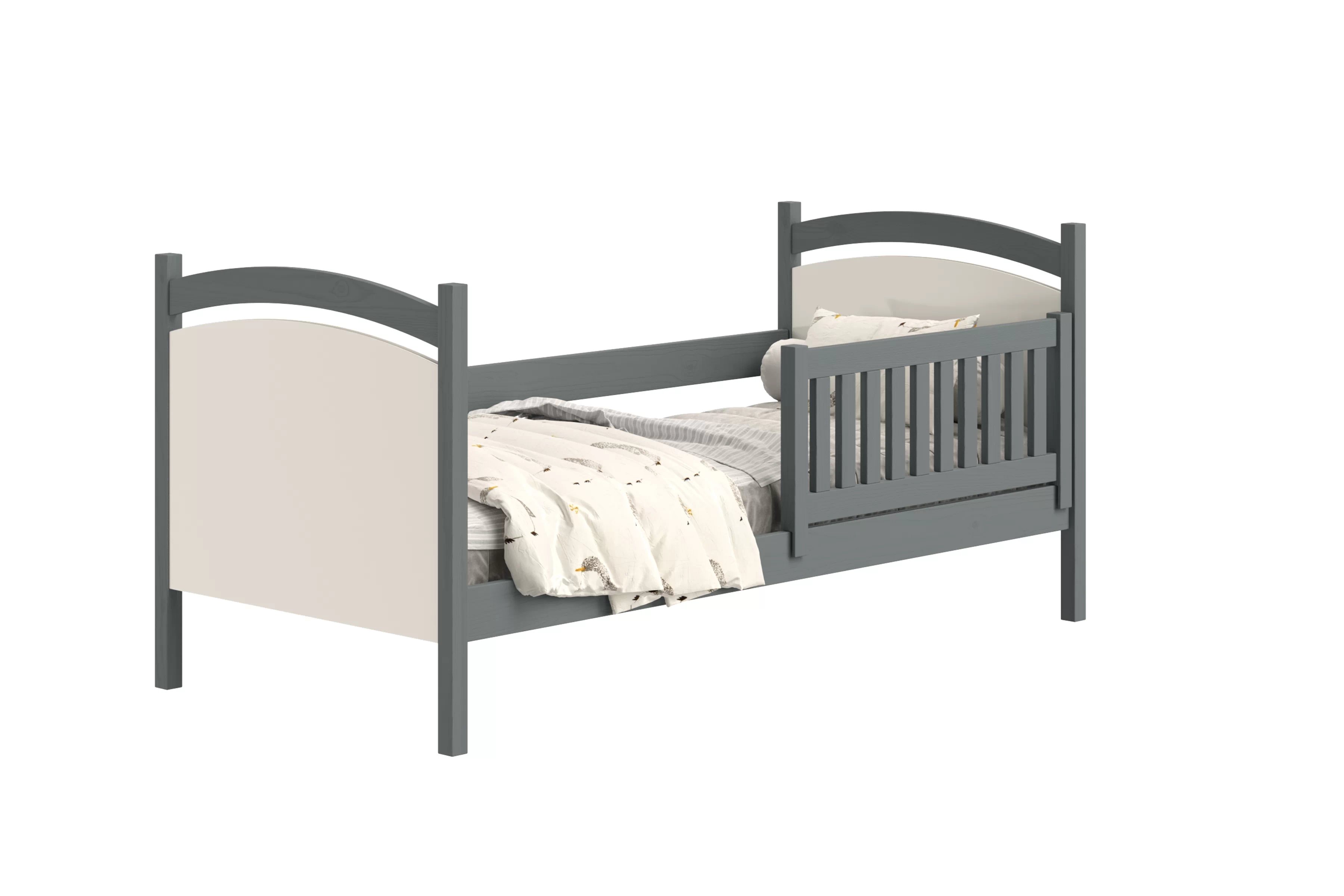 Dětská postel Amely s tabulí na fixy 80x180 cm - grafitová Postel dzieciece Amely 80x180 z tablica suchoscieralna - grafit