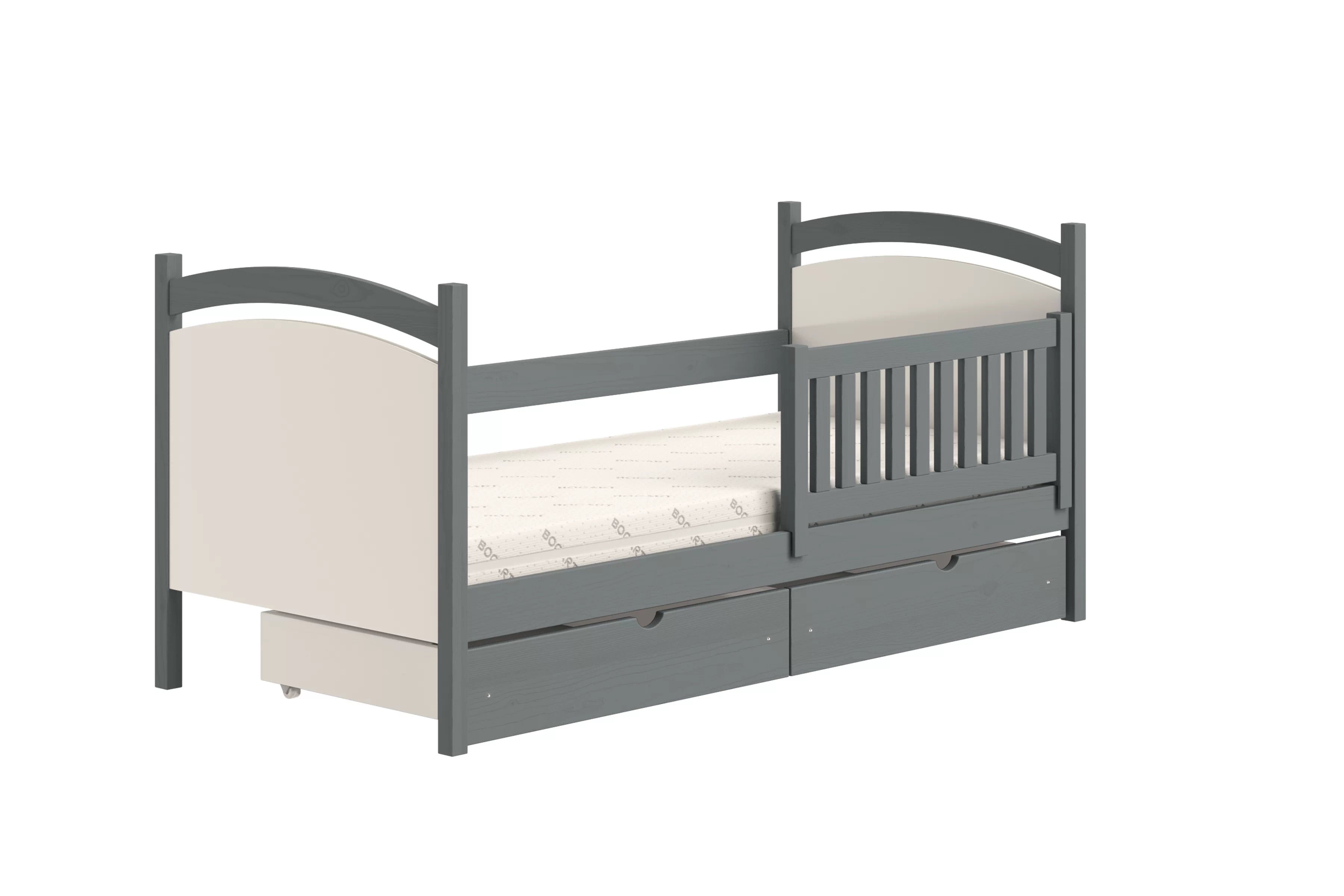 Dětská postel Amely s tabulí na fixy 90x180 cm - grafitová Postel dzieciece Amely 90x180 z tablica suchoscieralna - grafit