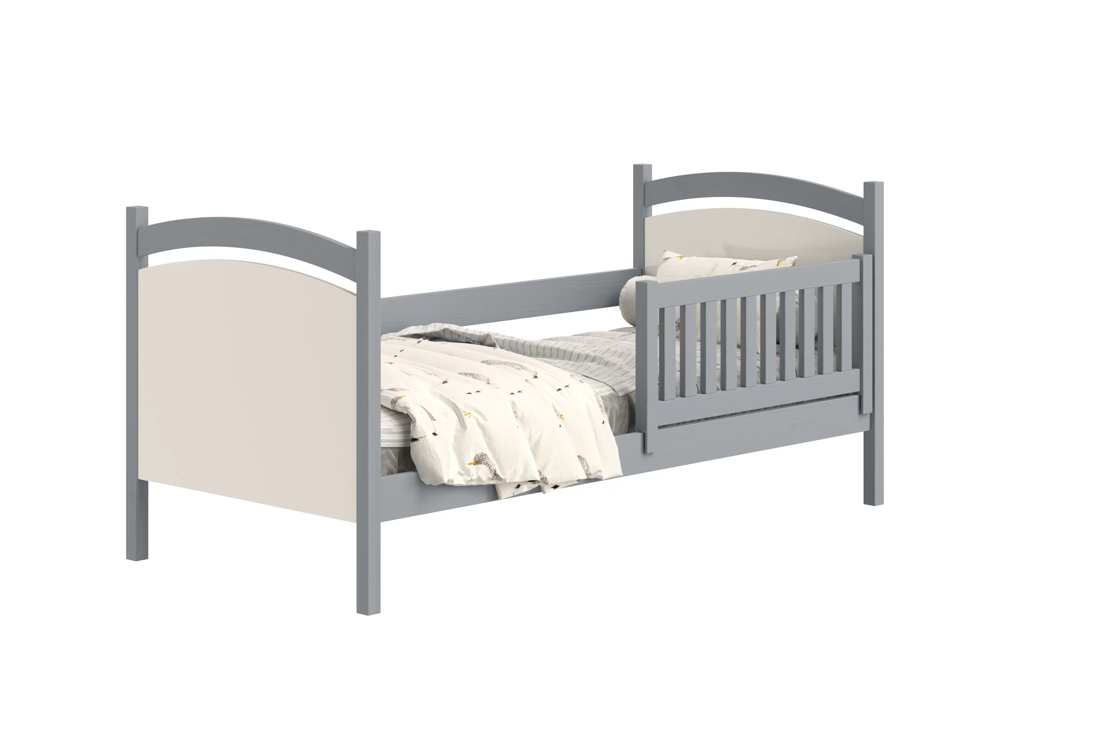 Dětská postel Amely s tabulí na fixy 90x180 cm - šedá Postel dzieciece Amely 90x180 z tablica suchoscieralna - šedá