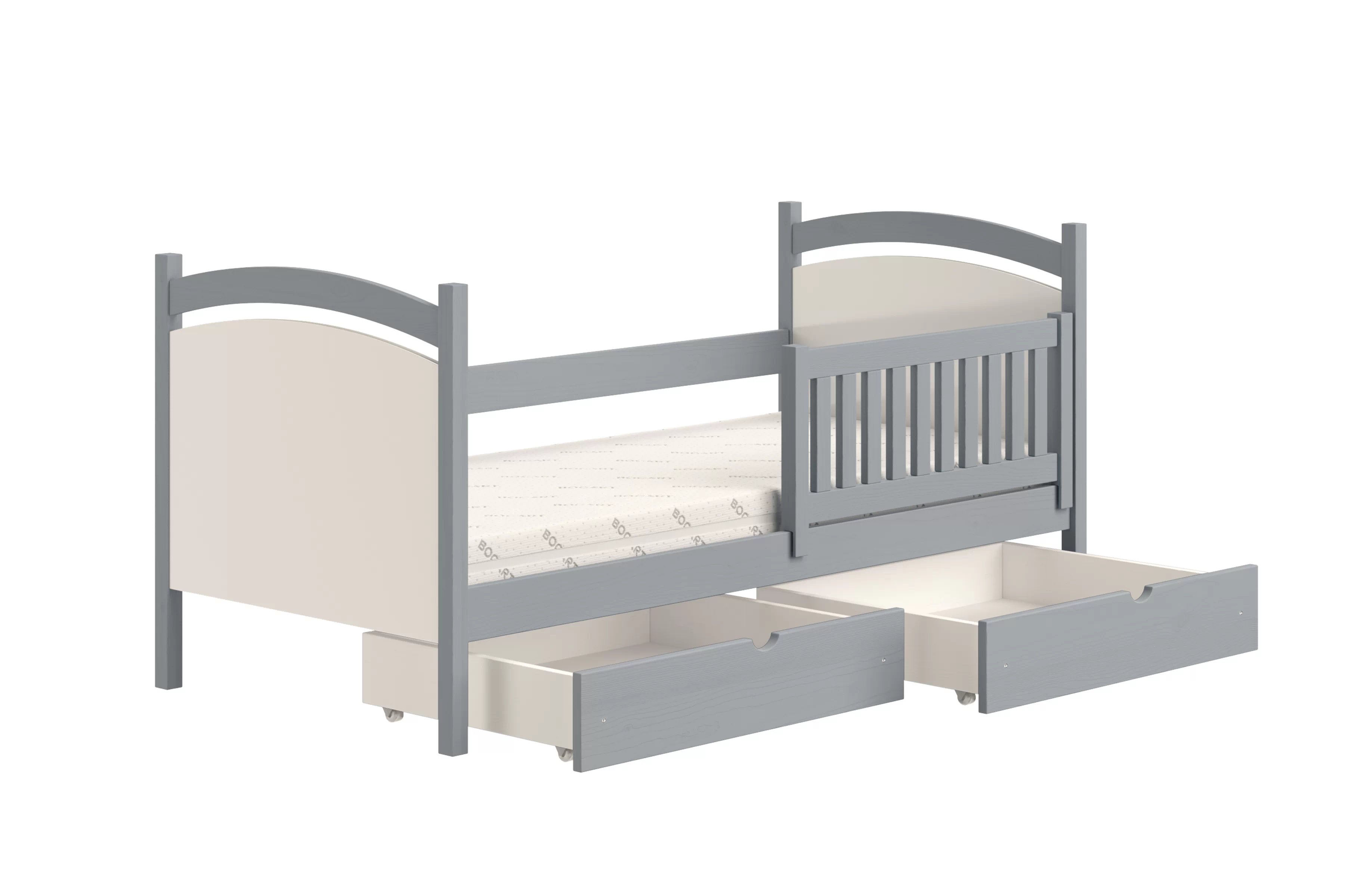 Dětská postel Amely s tabulí na fixy 90x190 cm - šedá Postel dzieciece Amely 90x190 z tablica suchoscieralna - šedá