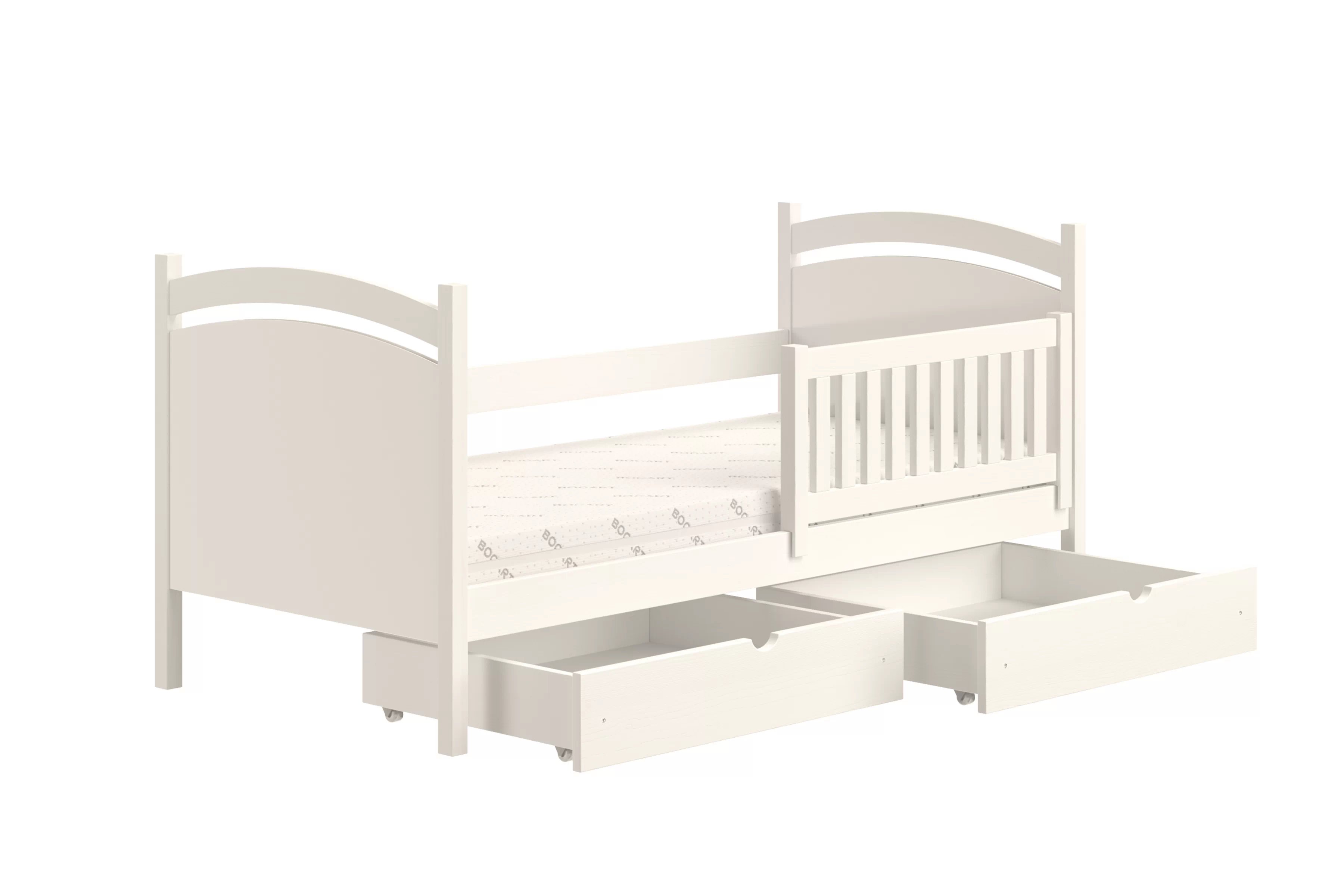 Detská posteľ s tabuľou Amely - biely, 90x200 Posteľ dzieciece Amely 90x200 z tablica suchoscieralna - Biely