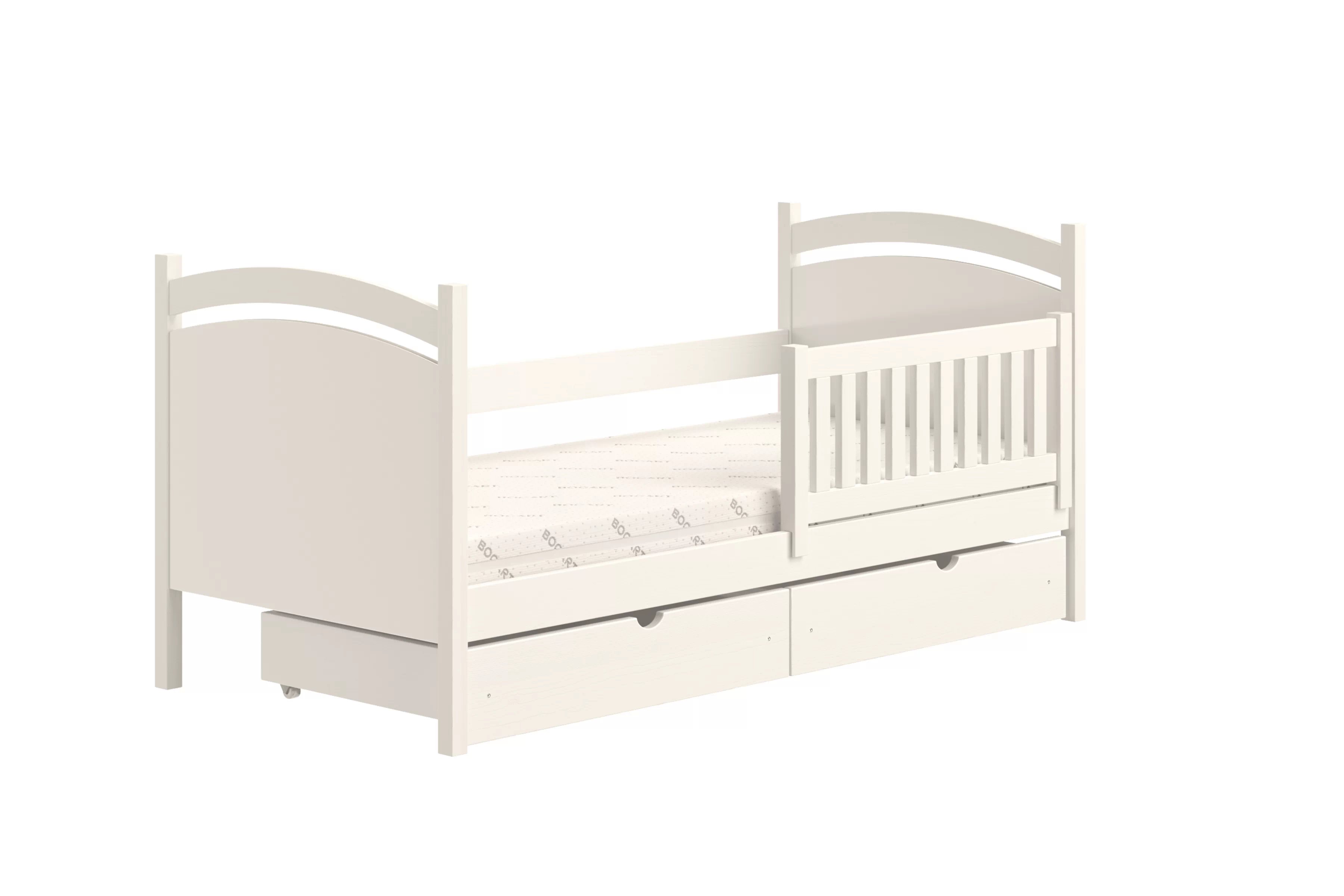 Detská posteľ s tabuľou Amely - biely, 90x200 Posteľ dzieciece Amely 90x200 z tablica suchoscieralna - Biely