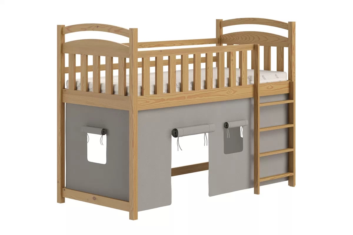 Vyvýšená detská posteľ Felixio - dub, 90x200 Posteľ dzieciece vyvýšená Felixio - 90x200 / Dub