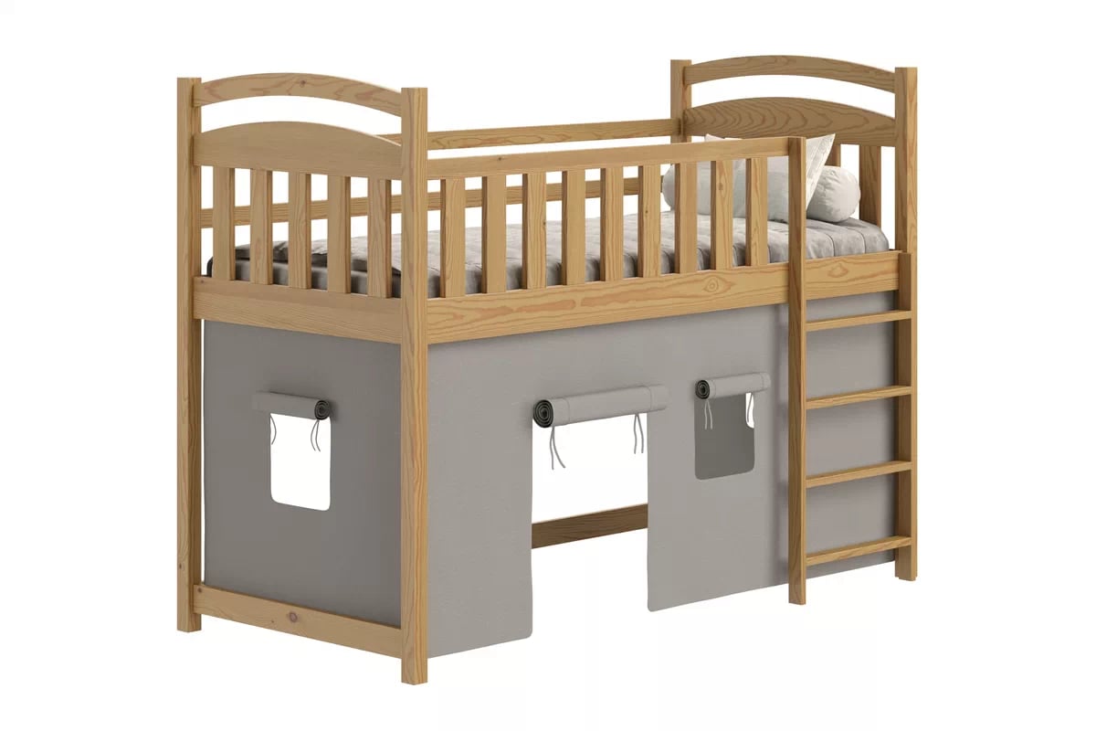 Vyvýšená detská posteľ Felixio - dub, 90x200 Posteľ dzieciece vyvýšená Felixio - 90x200 / Dub