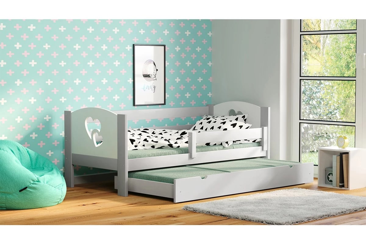 Detská posteľ Denis III srdcia Posteľ drweniane