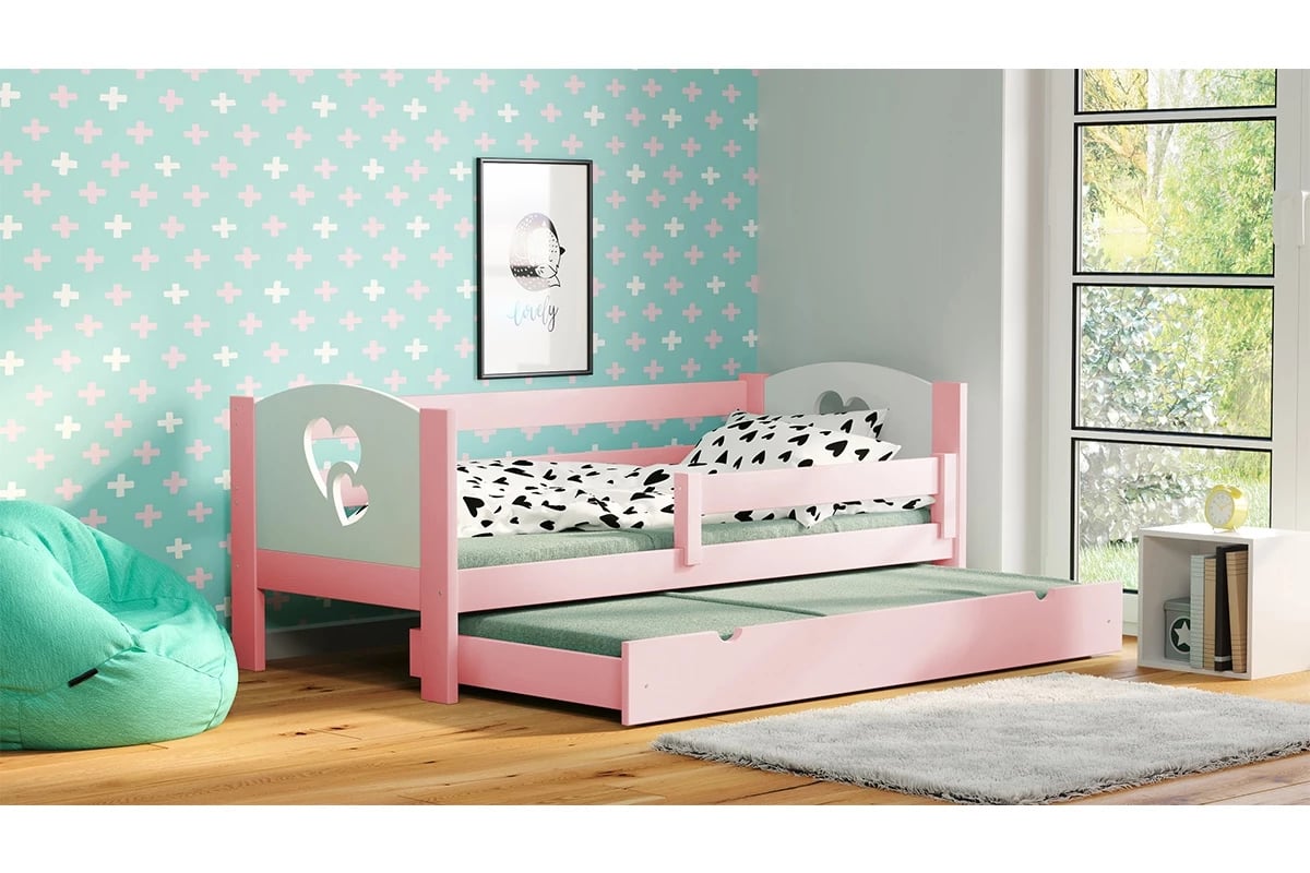 Detská posteľ Denis III srdcia Posteľ dla dziewczynki