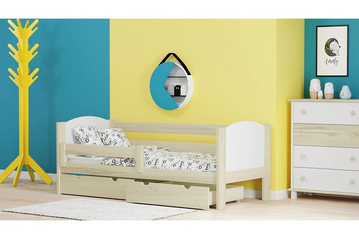 Dřevěná dětská postel Denis II Postel béžová