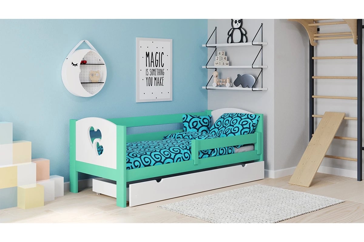 Detská posteľ Denis III srdcia mietowe Detská posteľ