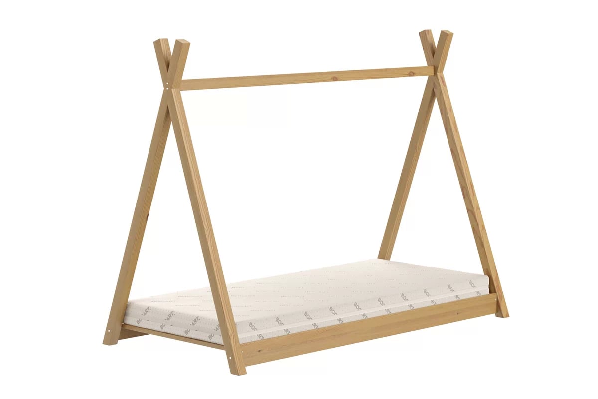 Dětská postel domeček Tipi 90x190 cm - dub Postel dzieciece dřevěná domeček Tipi - 90x190 / dub