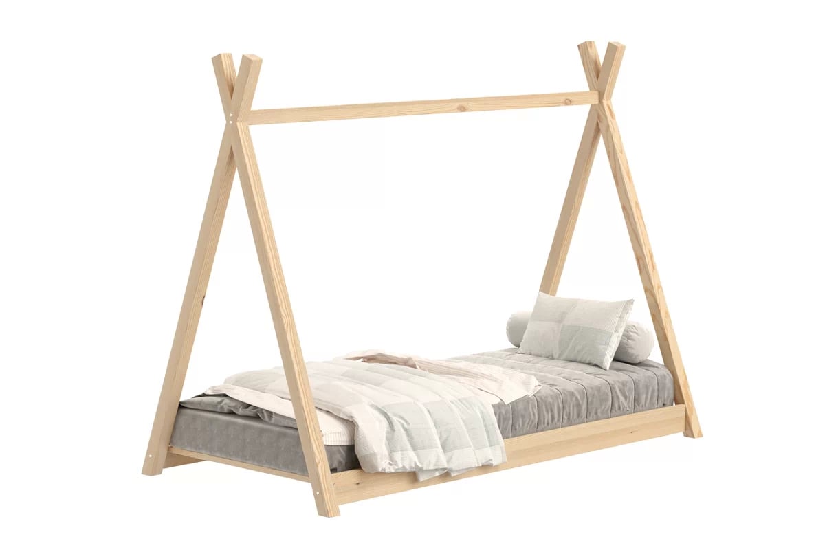 Dětská postel domeček Tipi 90x190 cm - borovice Postel dzieciece dřevěná domeček Tipi - 90x190 / borovice