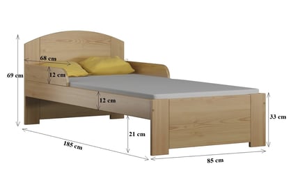 Moderná detská drevená posteľ Fibi II Posteľ detská Fibi II 180x80