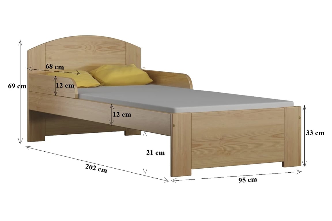 Moderná detská drevená posteľ Fibi II Posteľ detská Fibi II  -  200x90