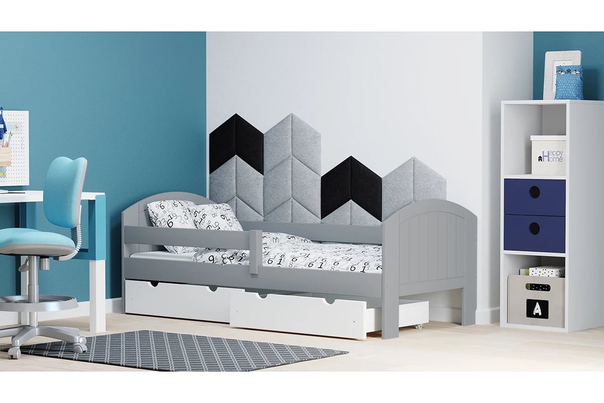 Dřevěná dětská postel Holi szare postel přízemní