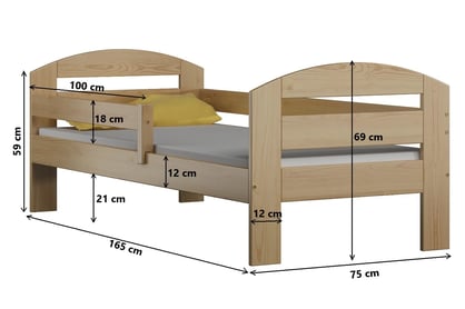 Dřevěná dětská postel Wiola Dřevěná dětská postel Wiola