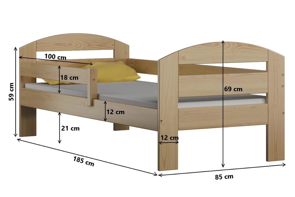 Dřevěná dětská postel Wiola postel dětská dřevěná