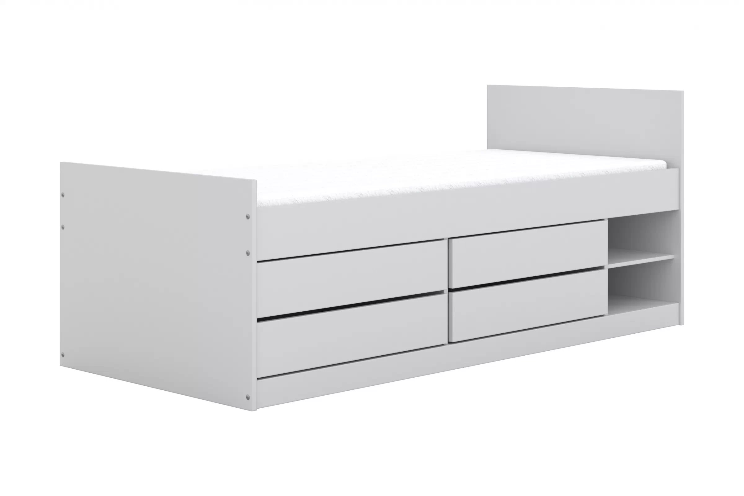 Dětská postel Gerio 90x200 cm se zásuvkami - bílá Postel dzieciece Gerio 85x200 cm se zásuvkami - bílá