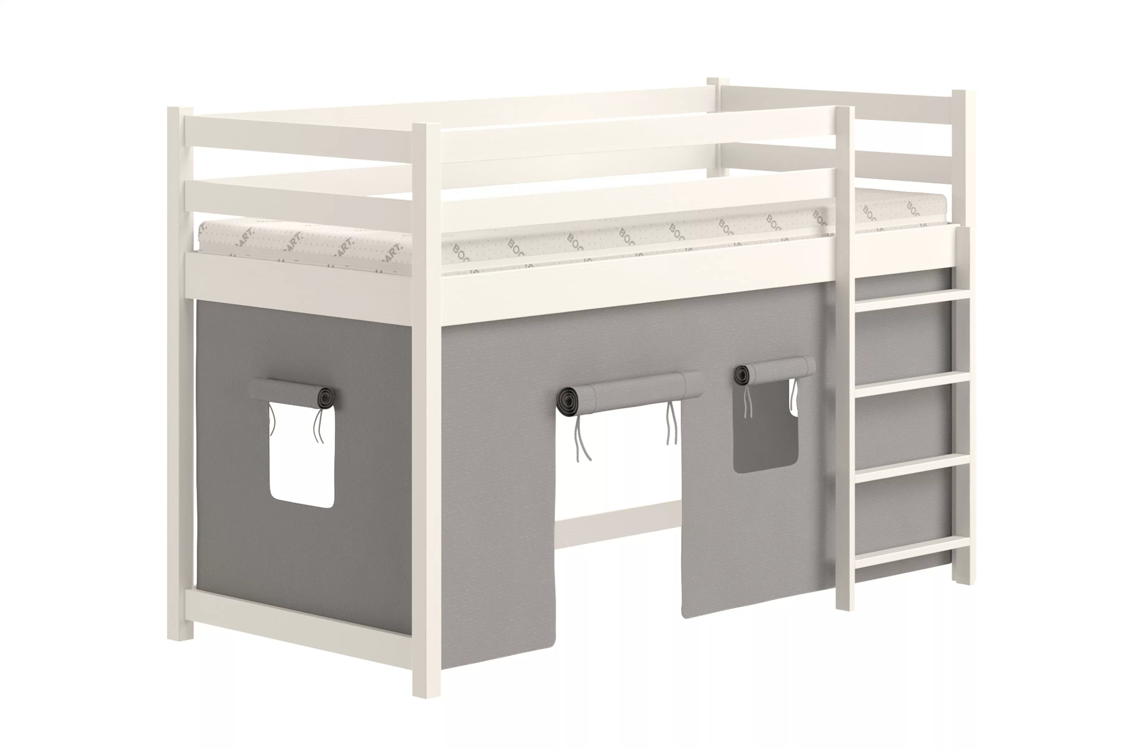 Dětská vyvýšená postel Kubi 80x180 - bílá Postel dzieciece Kubi vyvýšená postel - 80x180 / bílá