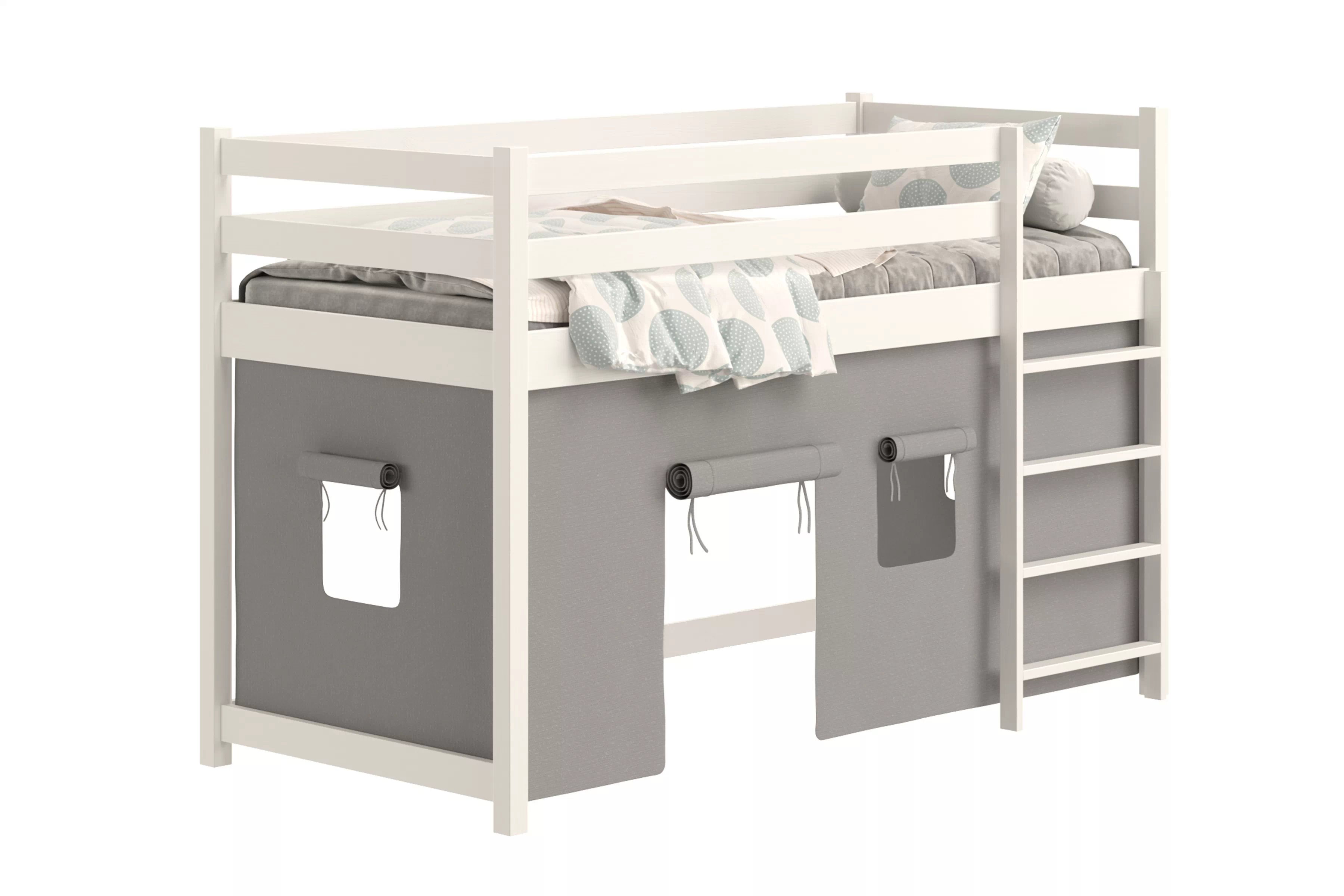 Dětská vyvýšená postel Kubi 80x180 - bílá Postel dzieciece Kubi vyvýšená postel - 80x180 / bílá