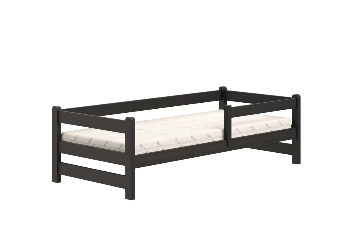 Detská posteľ Alis - čierny, 70x140 Posteľ dzieciece prízemná Alis - 70x140 / Čierny