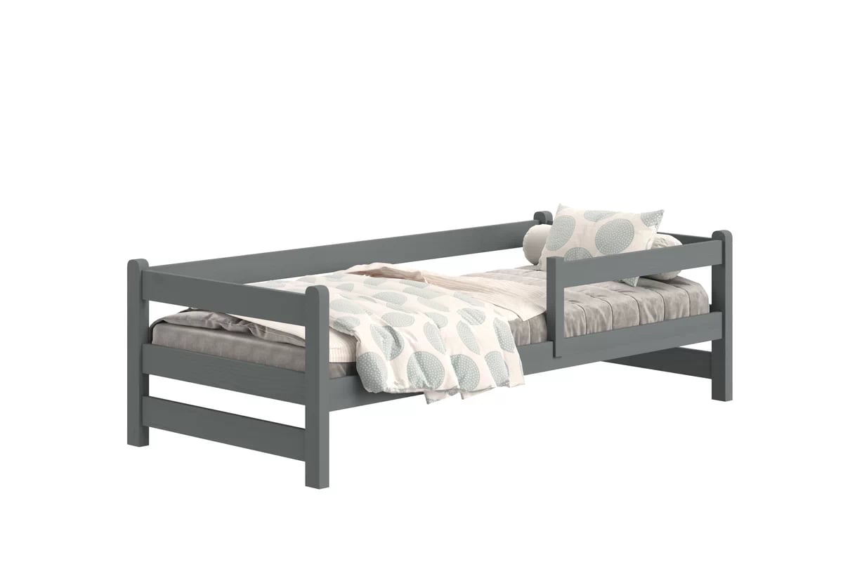 Detská posteľ Alis so zásuvkami - 80x160 cm - grafitová Posteľ dzieciece prízemná Alis - 80x160 / grafit