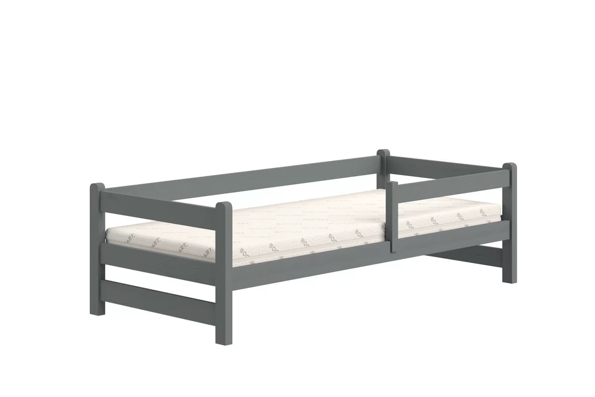 Detská posteľ Alis so zásuvkami - 90x180 cm - grafitová Posteľ dzieciece prízemná Alis - 90x180 / grafit