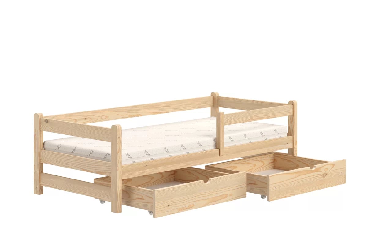 Detská posteľ Alis - borovica, 80x180 Posteľ dzieciece prízemná Alis - 80x180 / Borovica