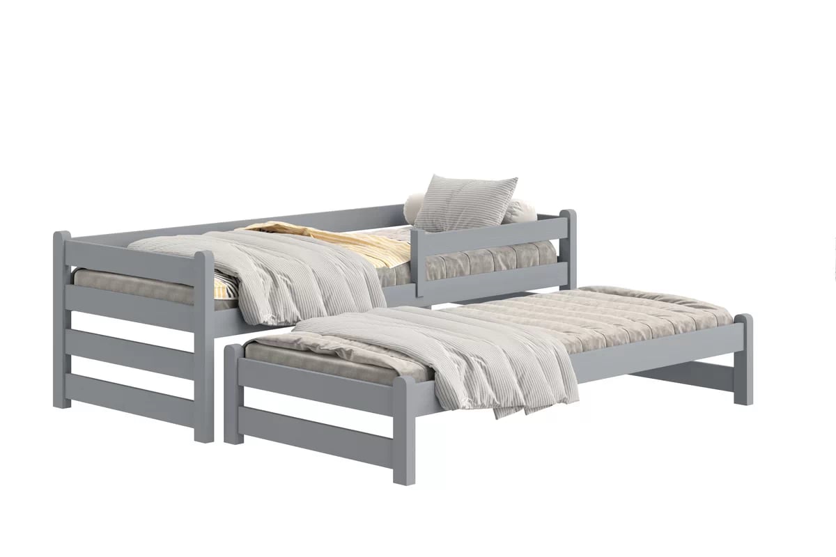 Dětská výsuvná postel Alis 80x200 cm - šedá Postel dzieciece přízemní výsuvná Alis - šedá, 80x200