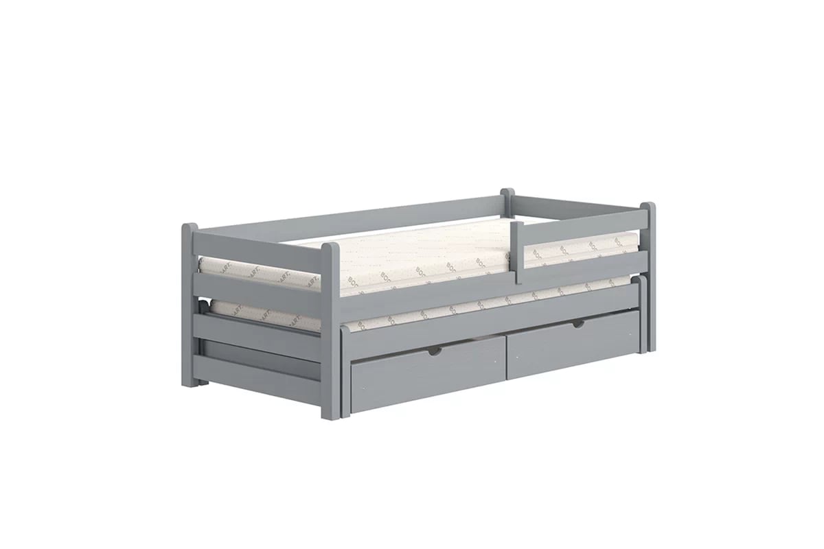 Dětská výsuvná postel Alis 90x190 cm - šedá Postel dzieciece přízemní výsuvná Alis - šedá, 90x190
