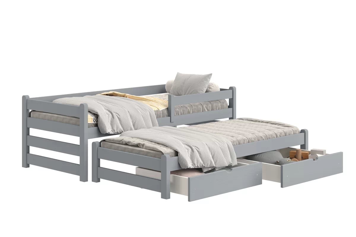 Dětská výsuvná postel Alis 90x190 cm - šedá Postel dzieciece přízemní výsuvná Alis - šedá, 90x190